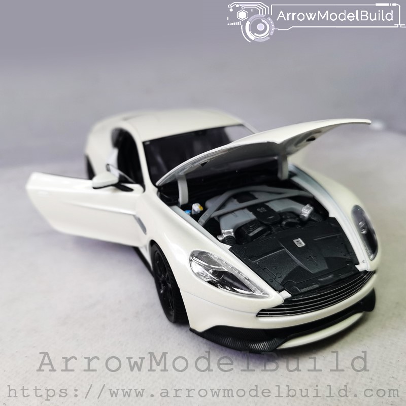 Picture of AeroModelBuild Aston Martin Vanquish (Pearl White) Black Wheel Edition Built & Painted 1/24 Model Kit