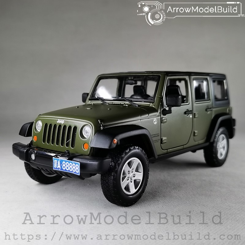 Picture of AeroModelBuild Jeep Wrangler Custom Color (World War II Army Green) Built & Painted 1/24 Model Kit