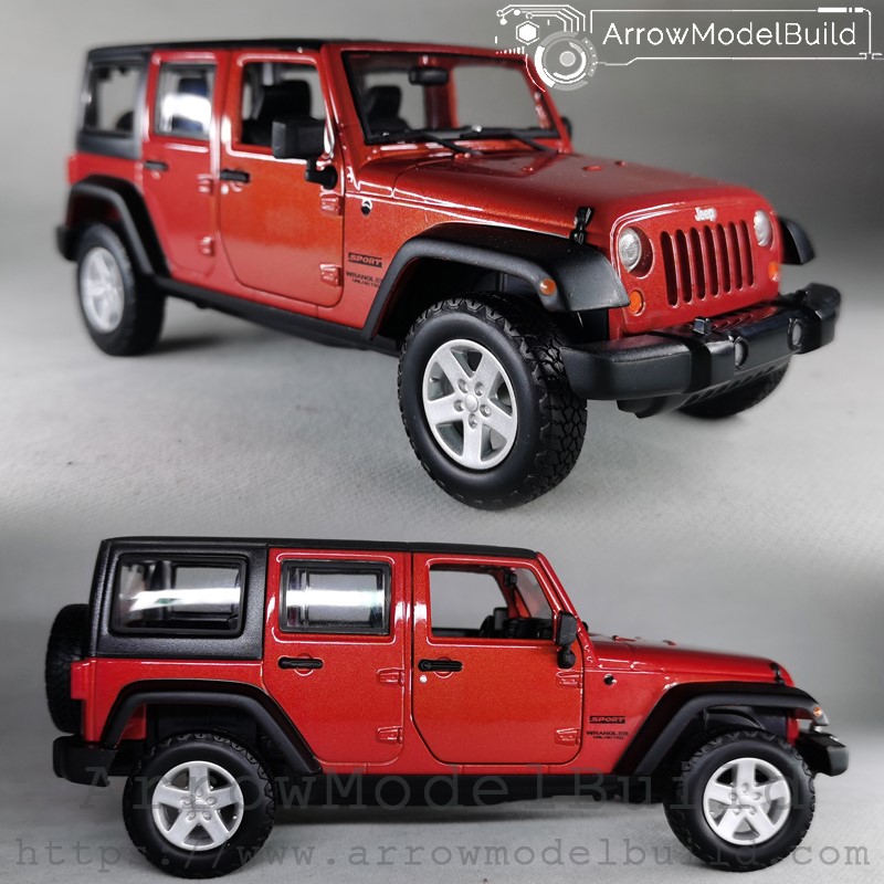 Picture of AeroModelBuild Jeep Wrangler Custom Color (Willis Battle Orange) Built & Painted 1/24 Model Kit