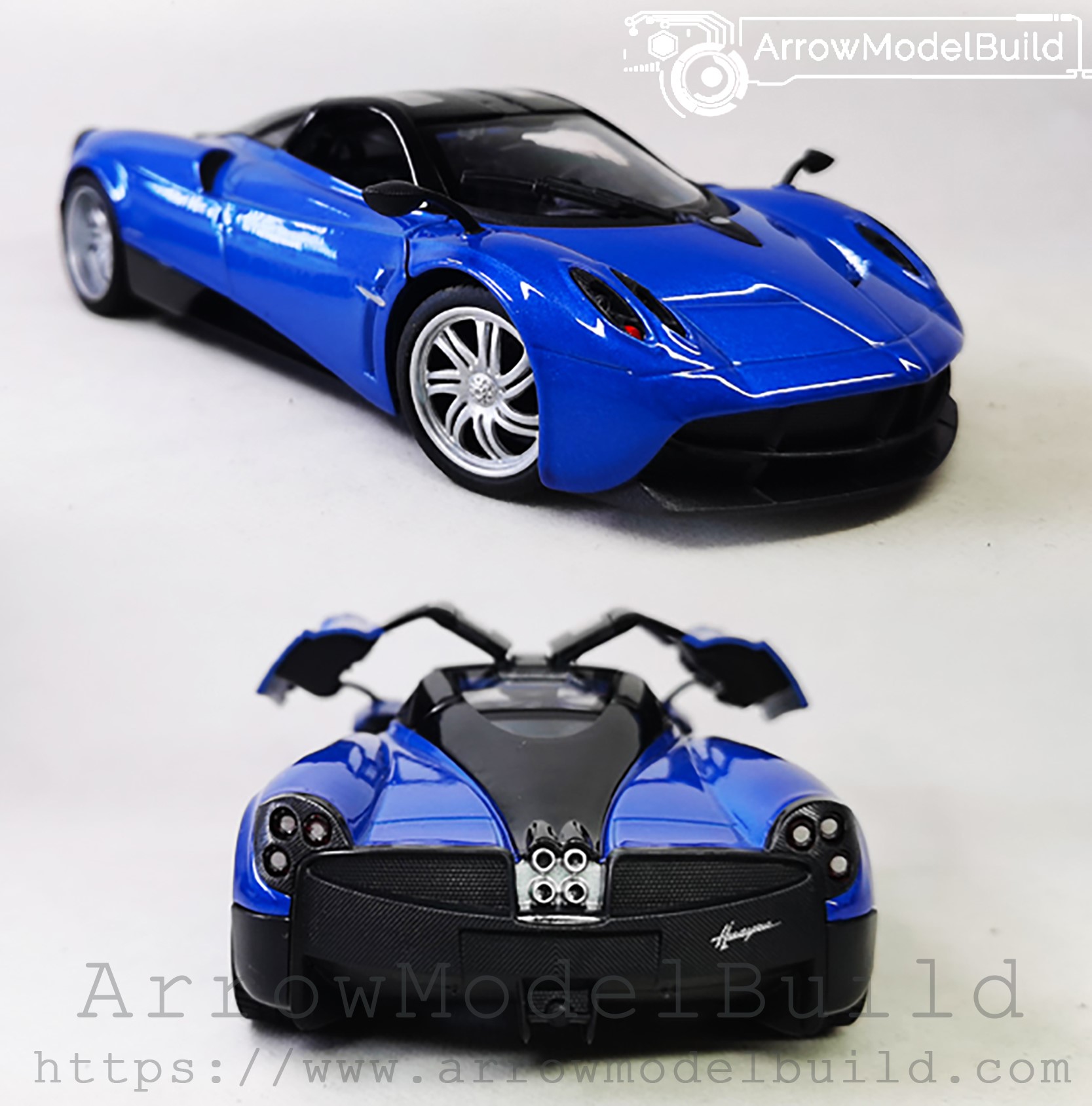 Picture of AeroModelBuild Pagani Hyuara (Pure Metallic Blue) Built & Painted 1/24 Model Kit