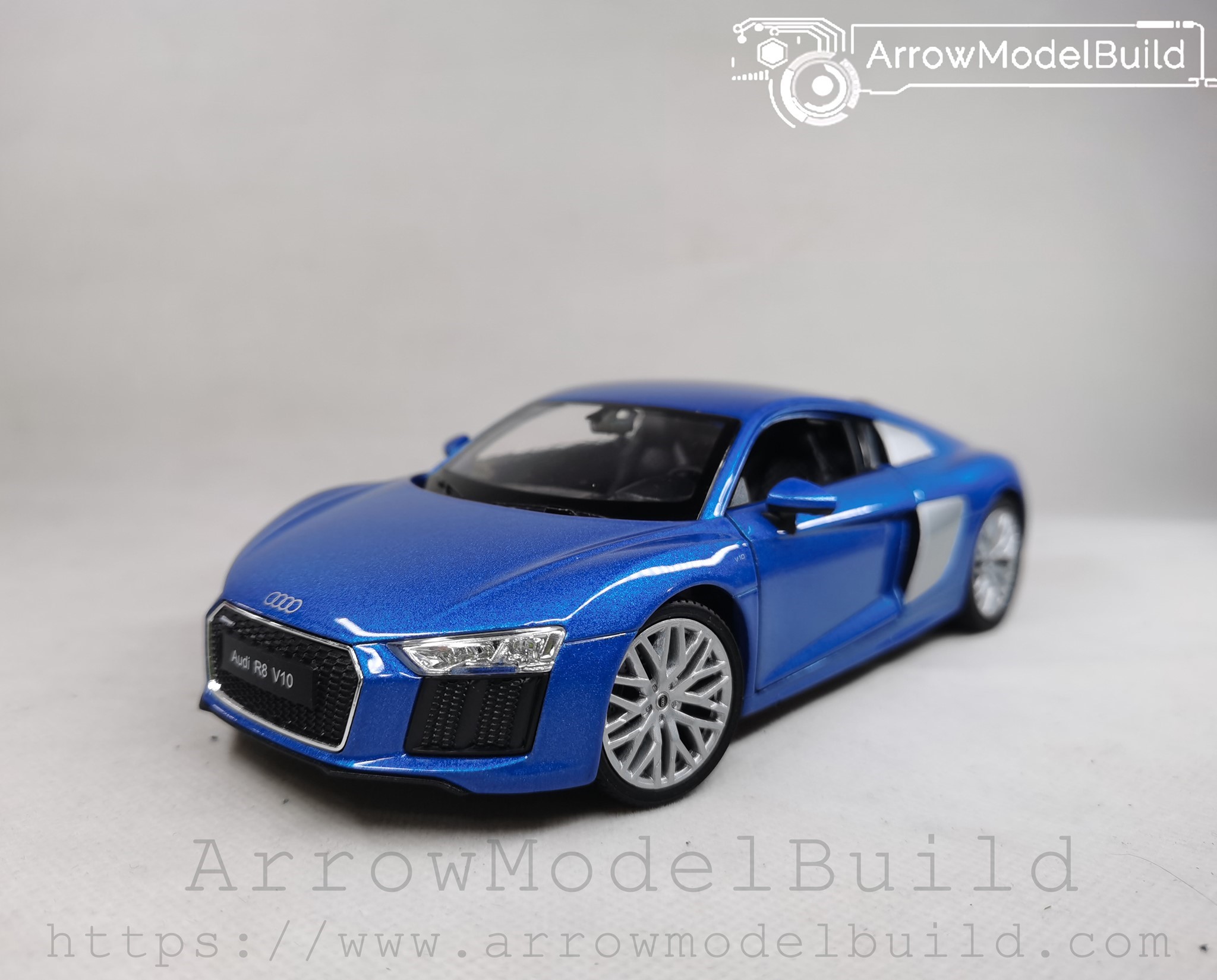 Picture of AeroModelBuild Audi R8 Custom Color (Blue Metallic) Built & Painted 1/24 Model Kit