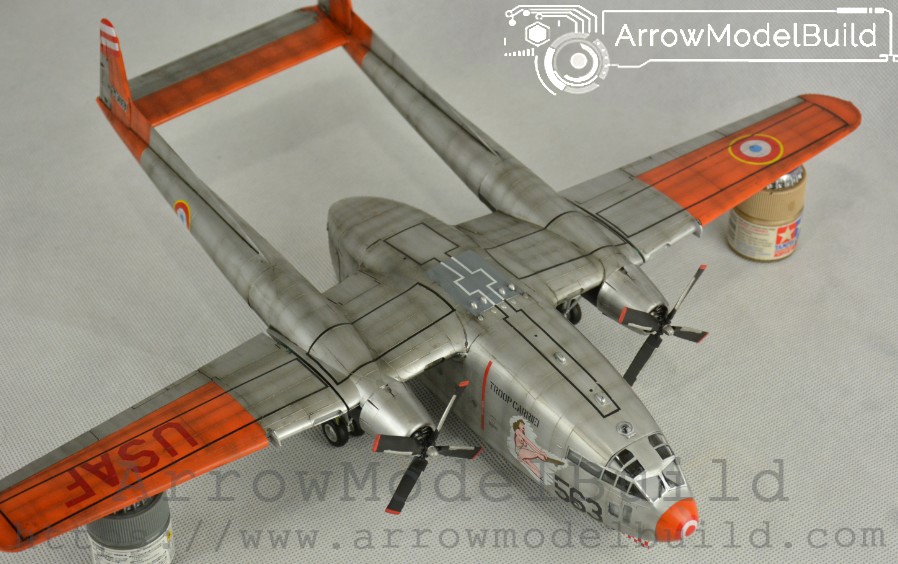 Picture of AeroModelBuild c-119 Transport Aircraft Flying Car Built & Painted 1/72 Model Kit