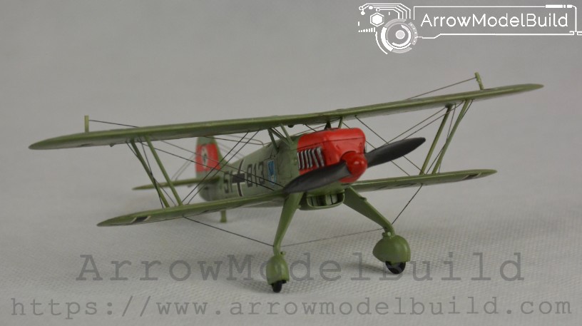 Picture of AeroModelBuild German He 51A-1 Biplane Fighter Built & Painted 1/72 Model Kit