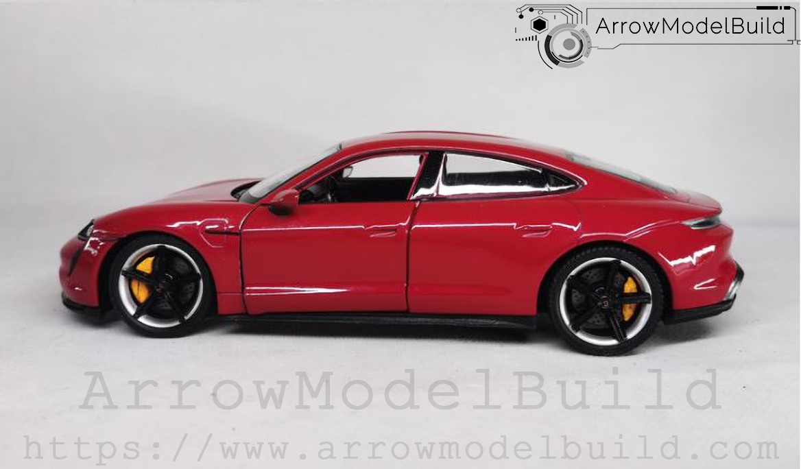 Picture of AeroModelBuild Porsche Taycan Turbo S Mission E (Carmine Crimson Red) Built & Painted 1/24 Model Kit