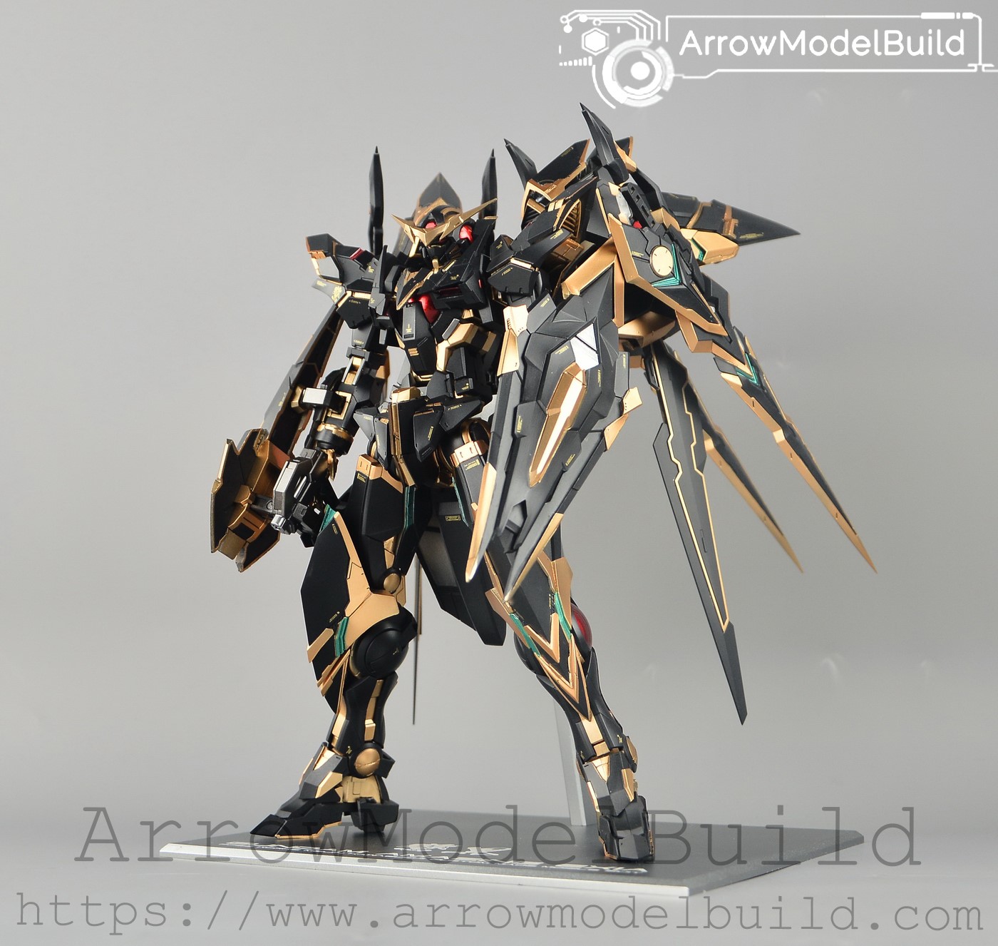 Picture of AeroModelBuild Amazing Exia Gundam (Custom Black) Built & Painted MG 1/100 Model Kit