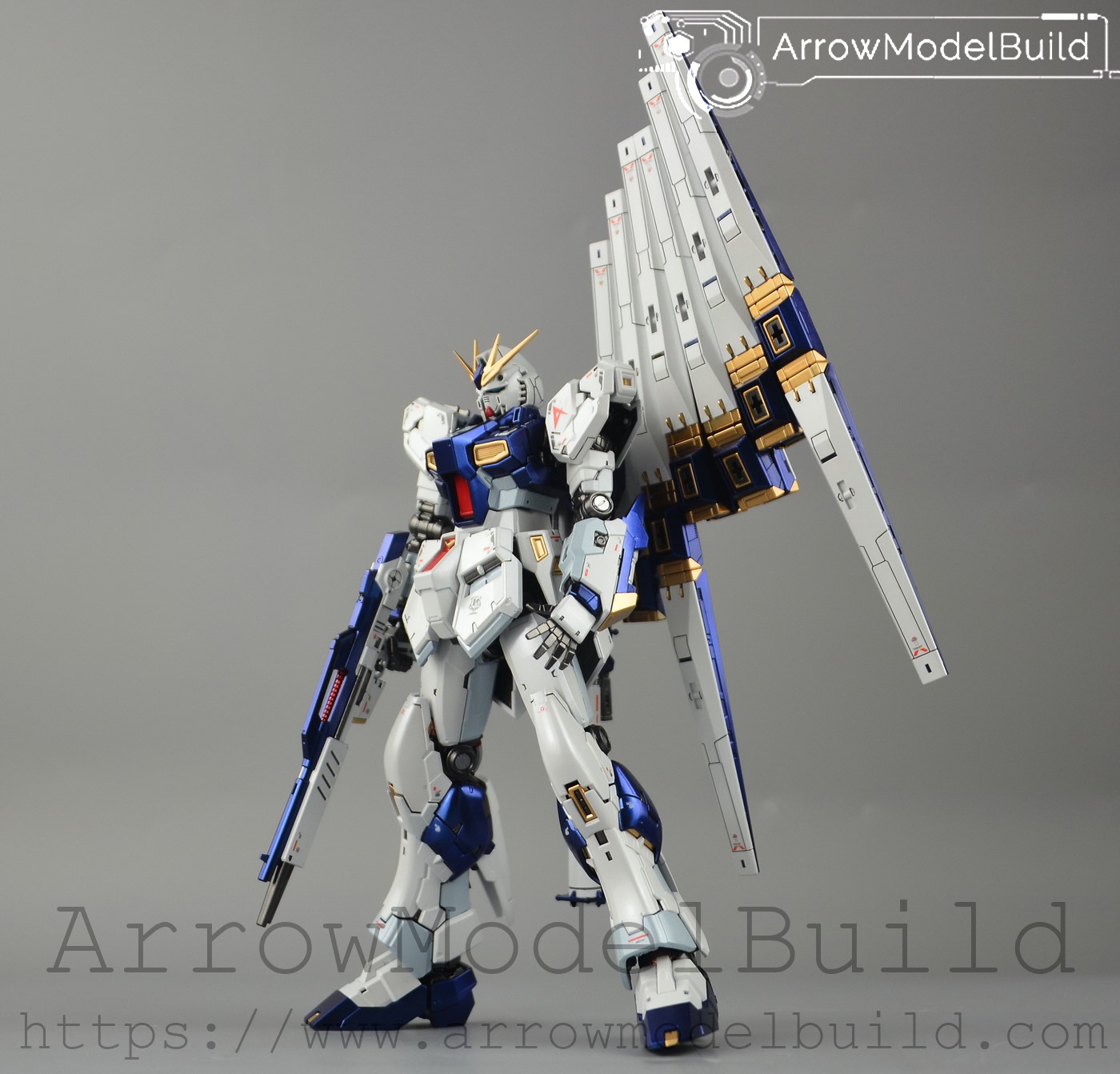 Picture of AeroModelBuild Nu Gundam (Metal ver 2.0) Built & Painted RG 1/144 Model Kit
