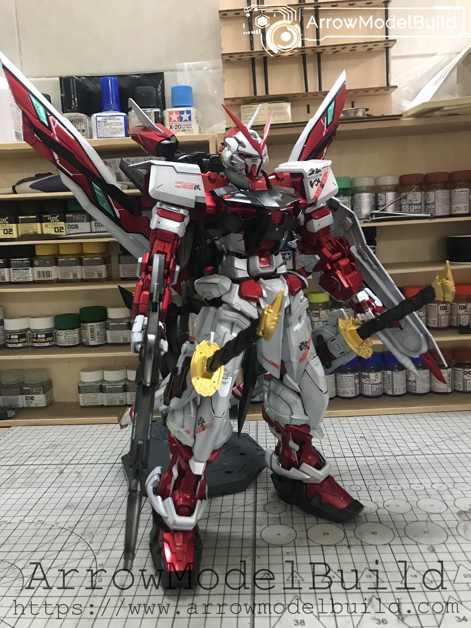 Picture of AeroModelBuild Red Astray Gundam Custom Built & Painted PG 1/60 Model Kit