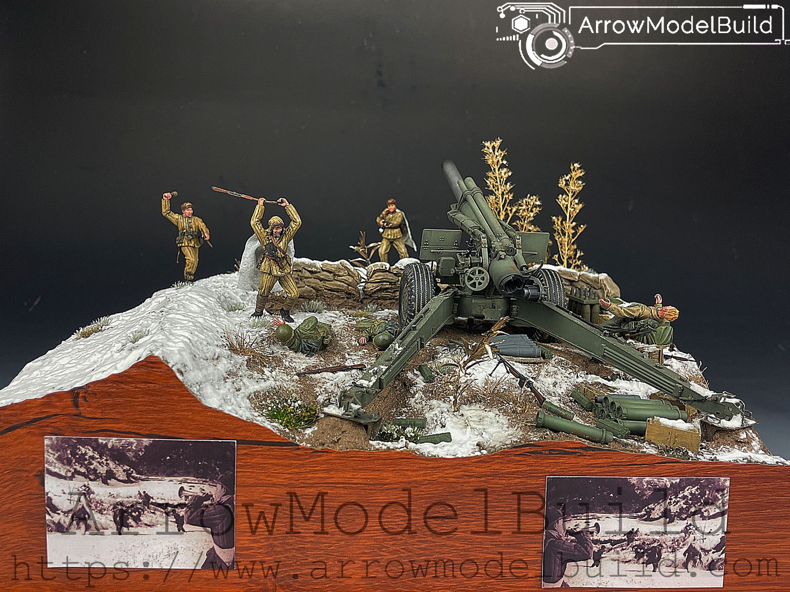 Picture of AeroModelBuild Volunteers Counterattack Across The City Scene Built & Painted 1/35 Model Kit