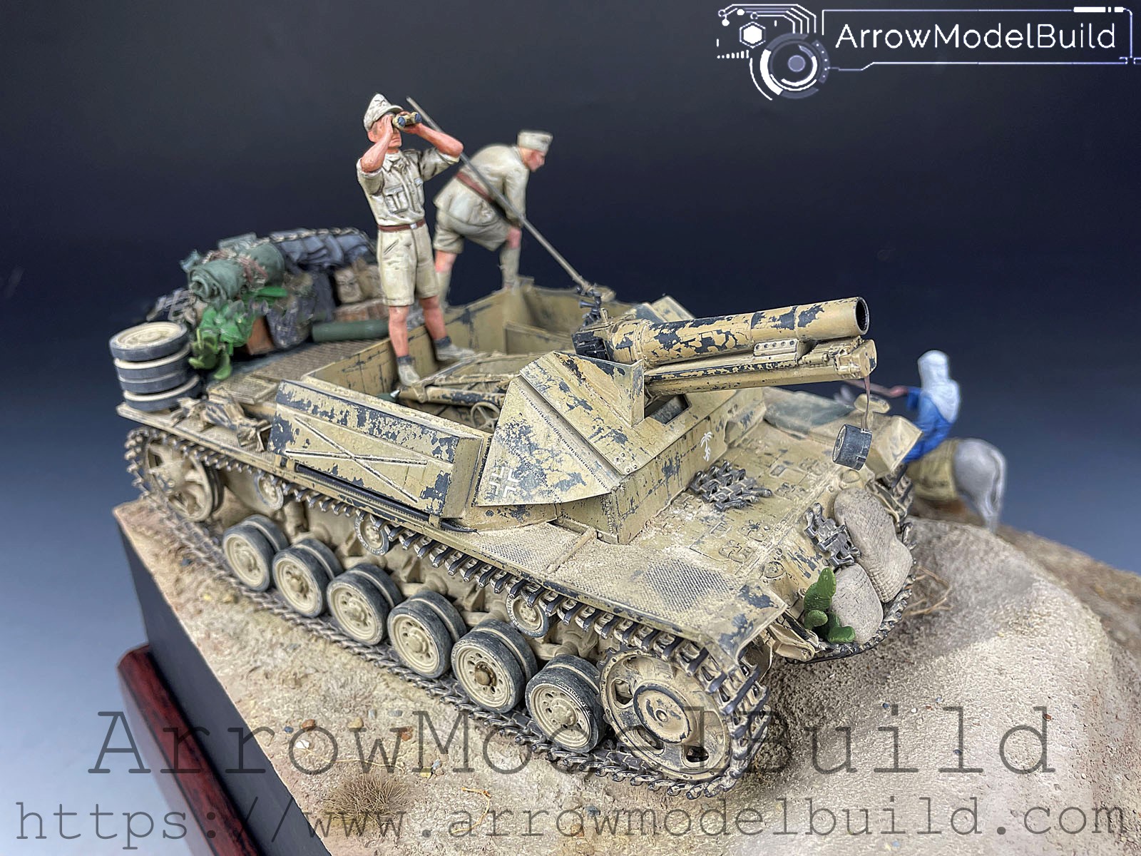 Picture of AeroModelBuild Desert Tank Scene Built & Painted 1/35 Model Kit