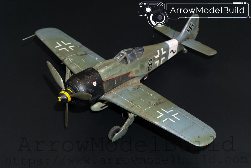 Picture of AeroModelBuild World War II Fighter Fw190 A-8/R2 Built & Painted 1/48 Model Kit