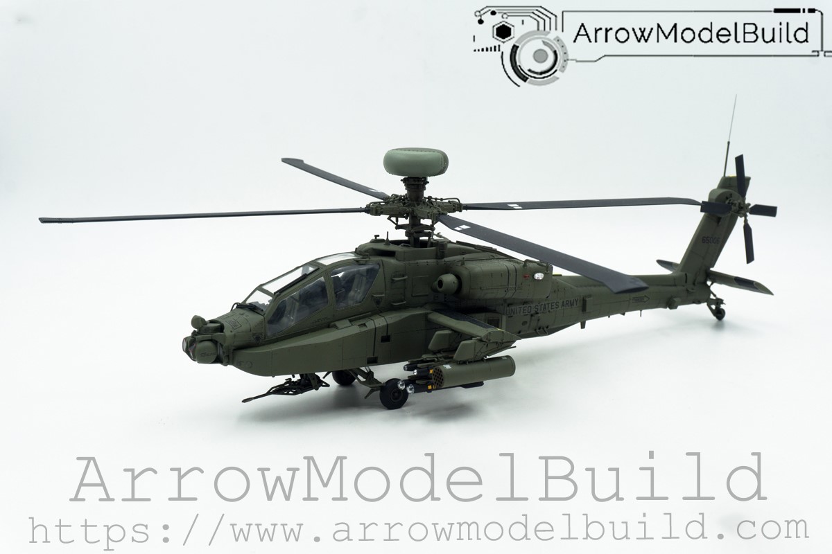 Picture of AeroModelBuild Hasegawa AH-64D Longbow Apache Gunship Built & Painted 1/48 Model Kit