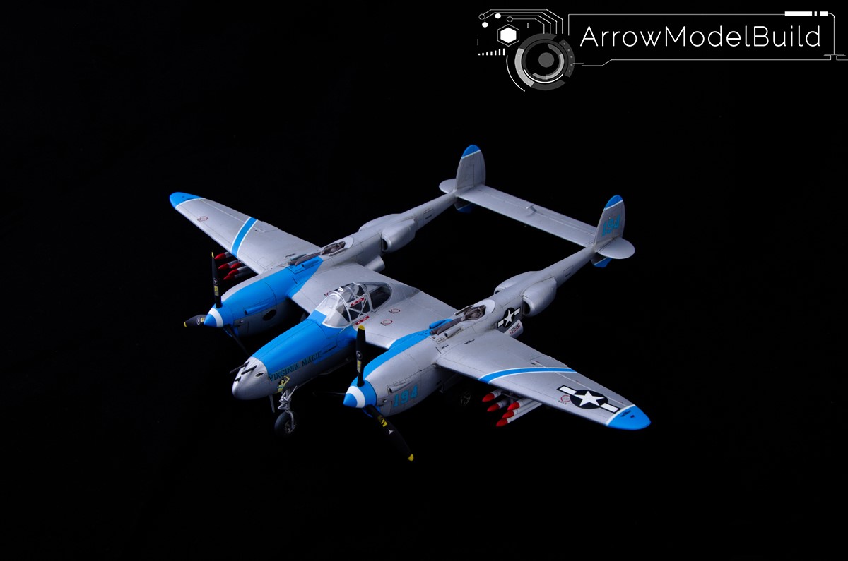 Picture of AeroModelBuild Hasegawa P-38J Lightning Fighter Built & Painted 1/48 Model Kit