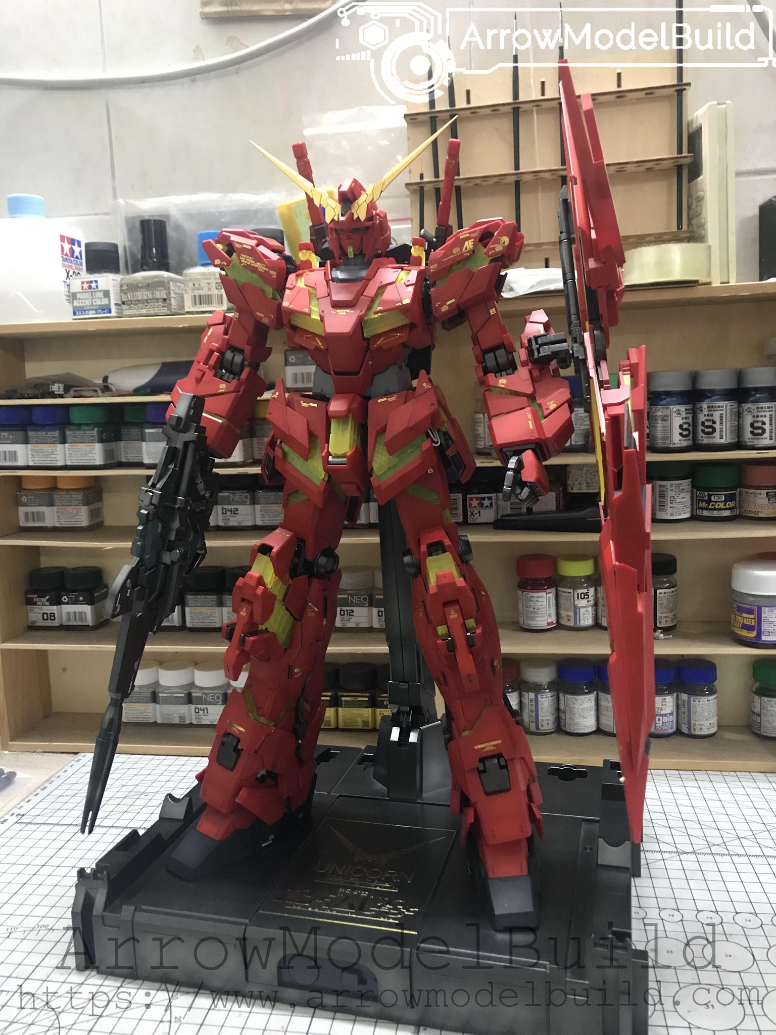 Picture of AeroModelBuild Gundam Unicorn Red Built & Painted PG 1/60 Model Kit