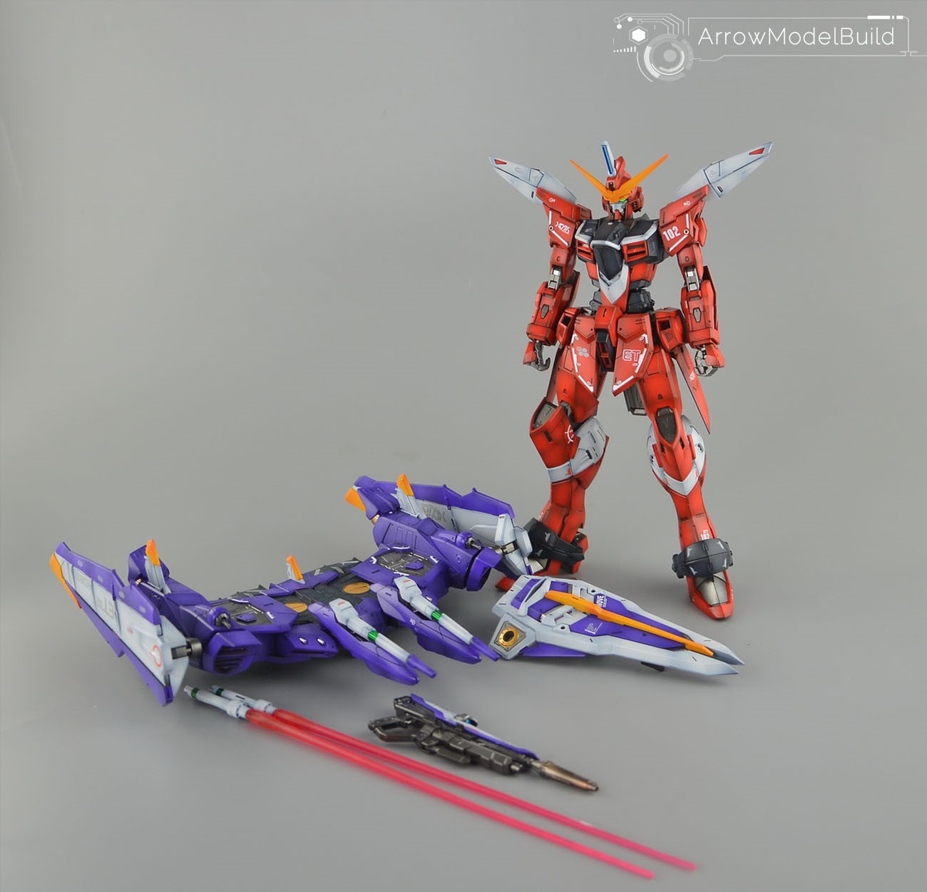 Picture of AeroModelBuild Justice Gundam Metal Frame Built & Painted MG 1/100 Model Kit