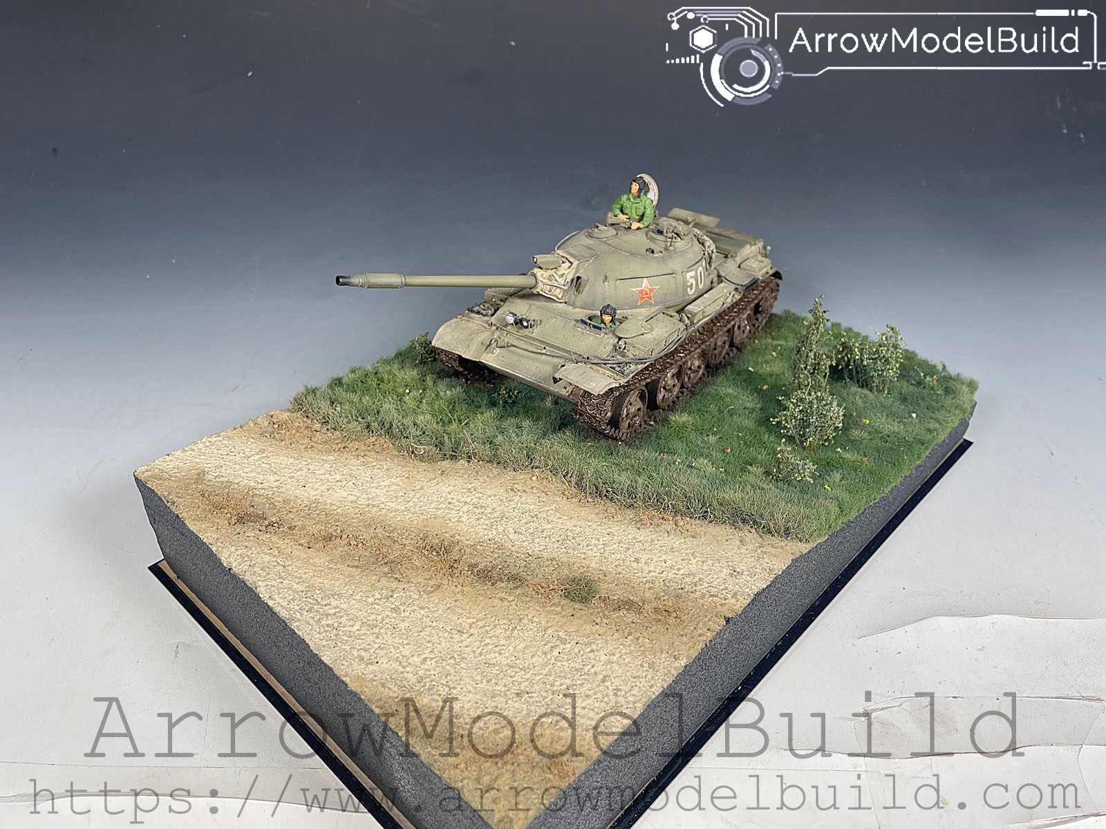 Picture of AeroModelBuild Tank Scene Platform Built & Painted 1/35 Model Kit