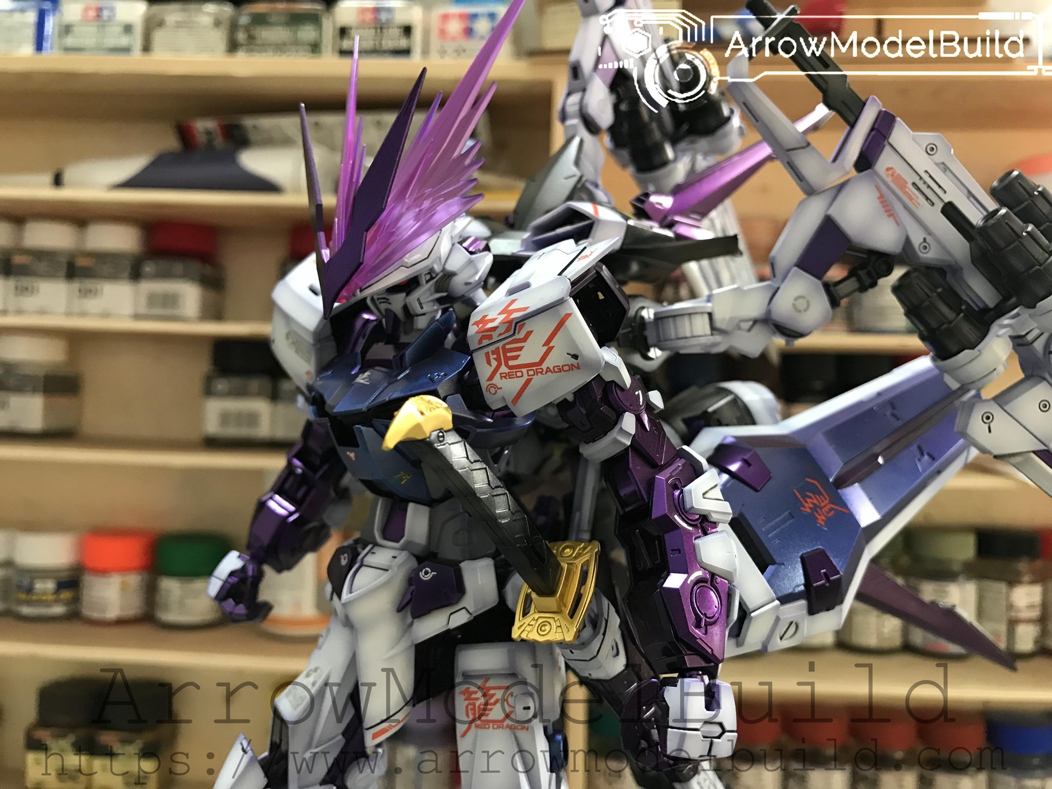 Picture of AeroModelBuild Astray Red Dragon (Purple) Built & Painted MG 1/100 Model Kit