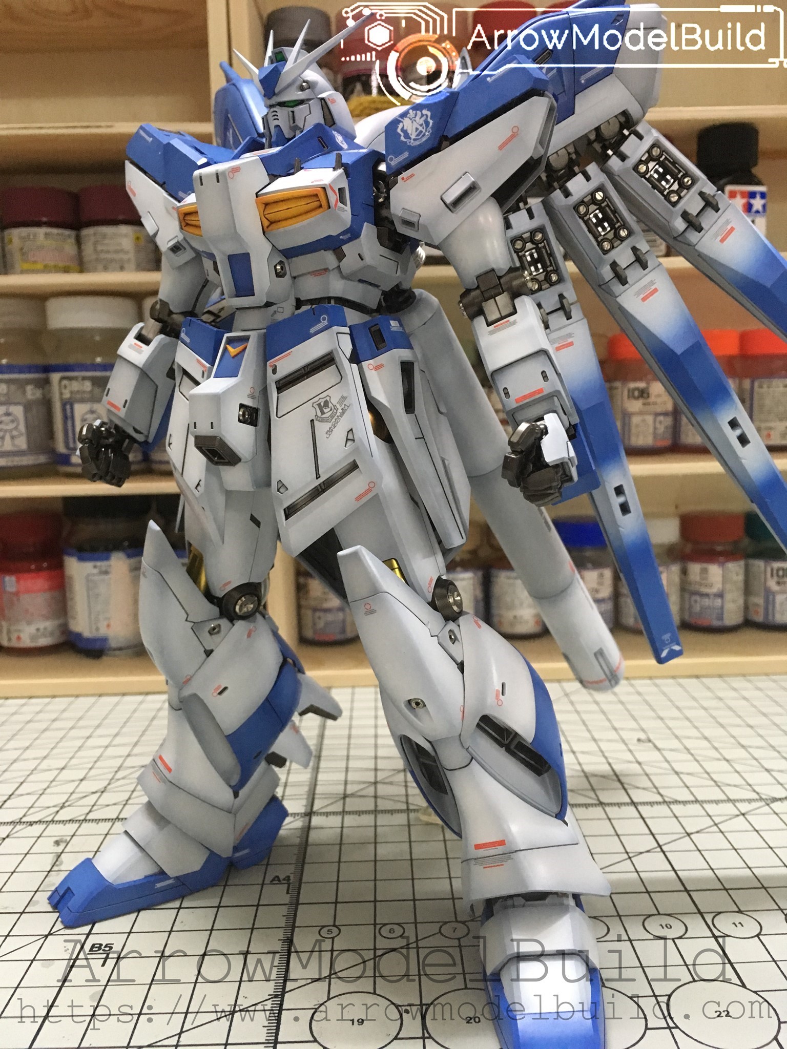 Picture of AeroModelBuild Hi-Nu HWS (Shaping) Gundam Built & Painted MG 1/100 Model Kit