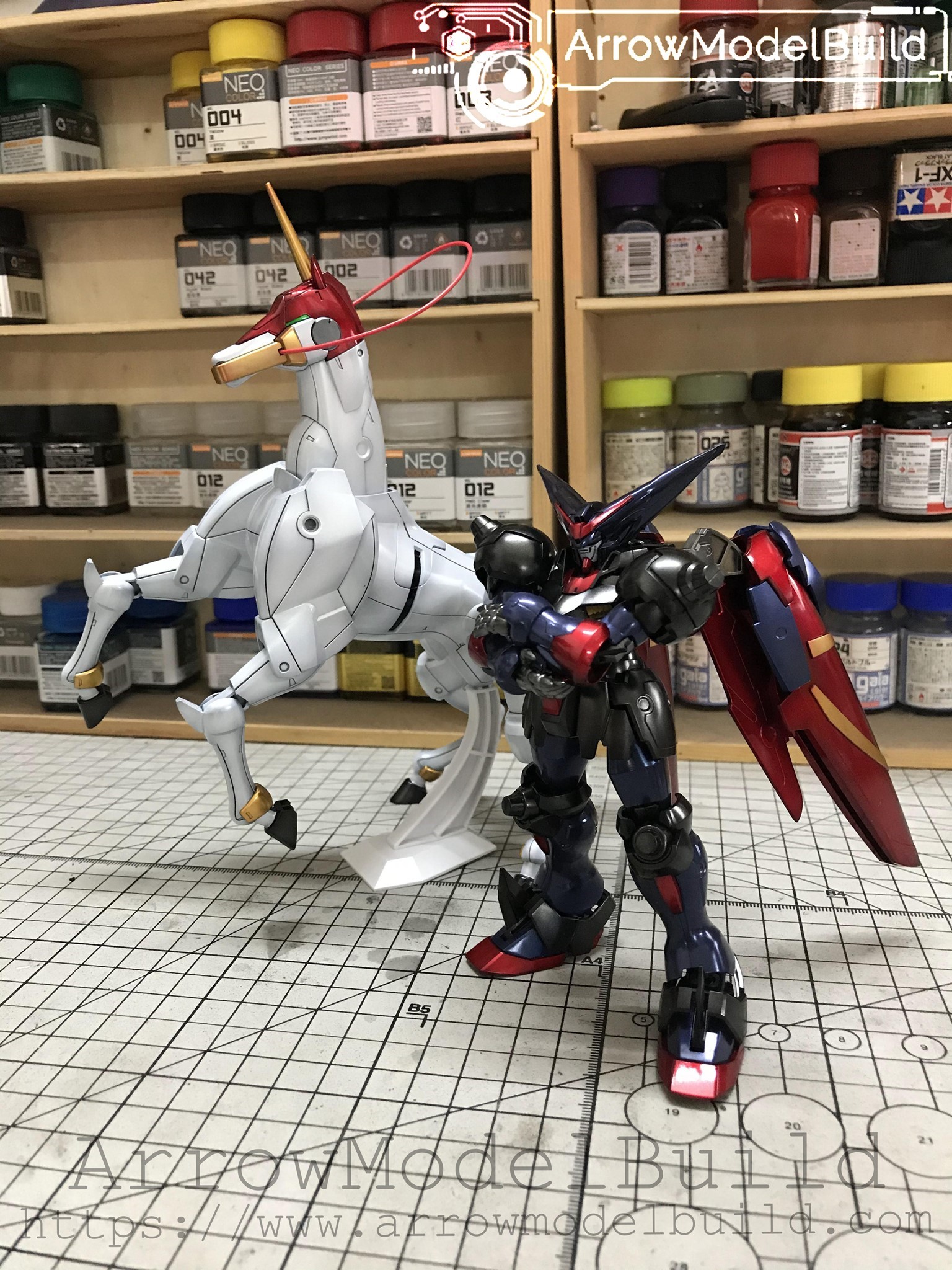 Picture of AeroModelBuild Grand Master Gundam with Fuunsaiki Built & Painted HG 1/144 Model Kit