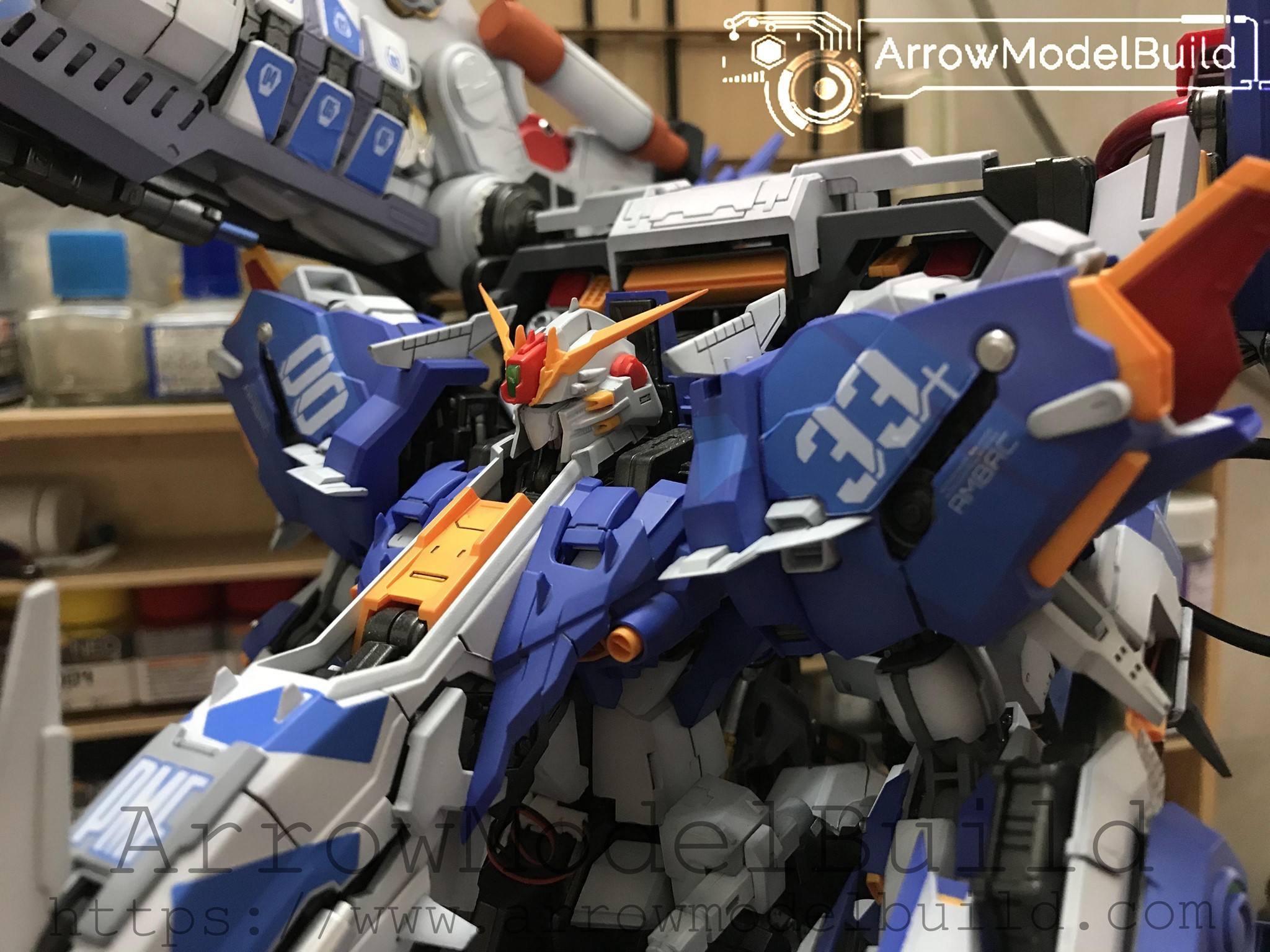 Picture of AeroModelBuild Deep Striker 2.0 Gundam (Custom Blue) Built & Painted 1/100 Model Kit