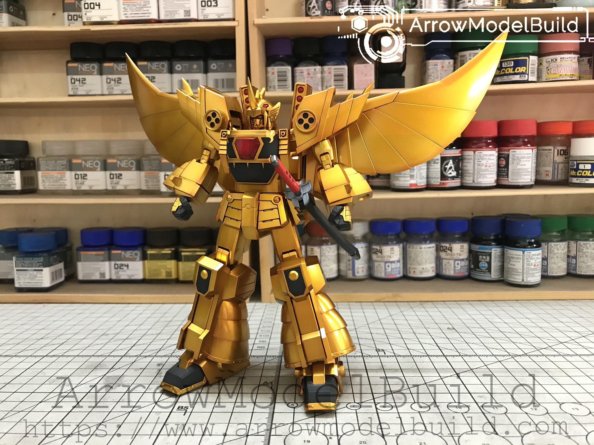 Picture of AeroModelBuild The Brave of Gold Goldran Built & Painted MG 1/100 Model Kit