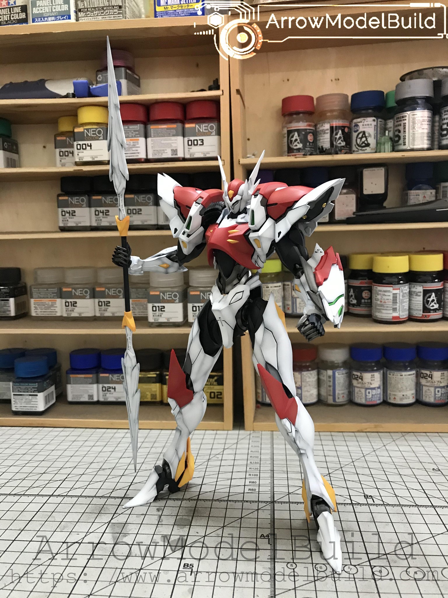Picture of AeroModelBuild D.Boy Space Knight Tekkaman Blade Blaster Built & Painted Model Kit