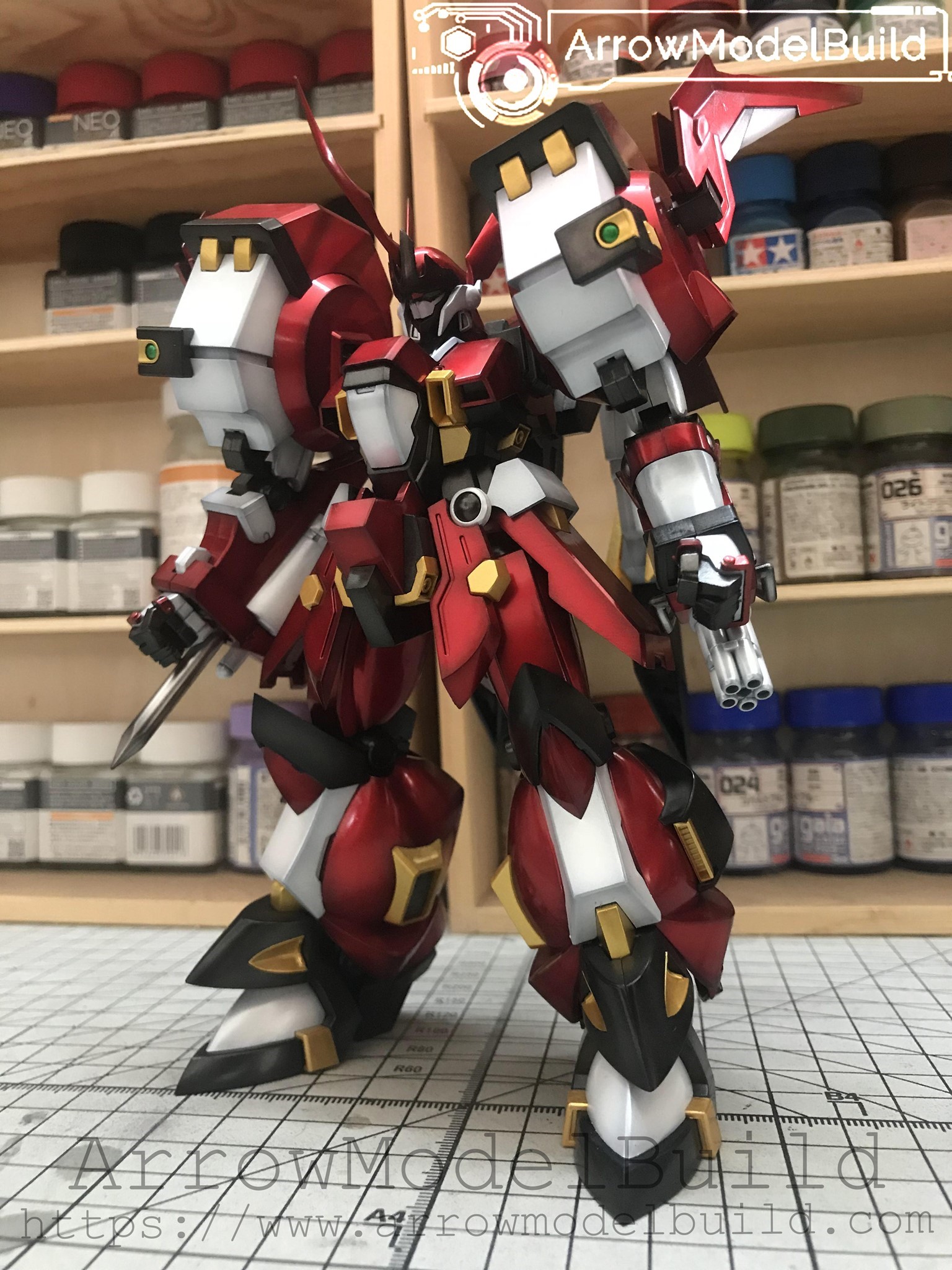 Picture of AeroModelBuild Alteisen Riese (Metal Red) Built & Painted MG 1/100 Model Kit