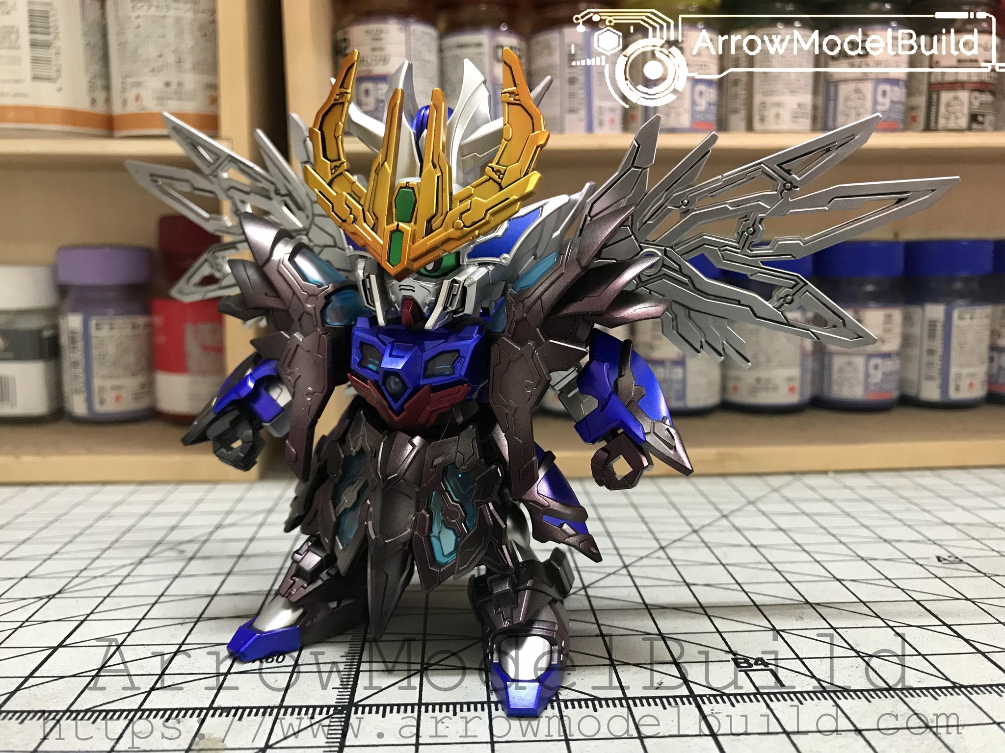Picture of AeroModelBuild Cao Cao Wing Gundam Built & Painted SD Model Kit