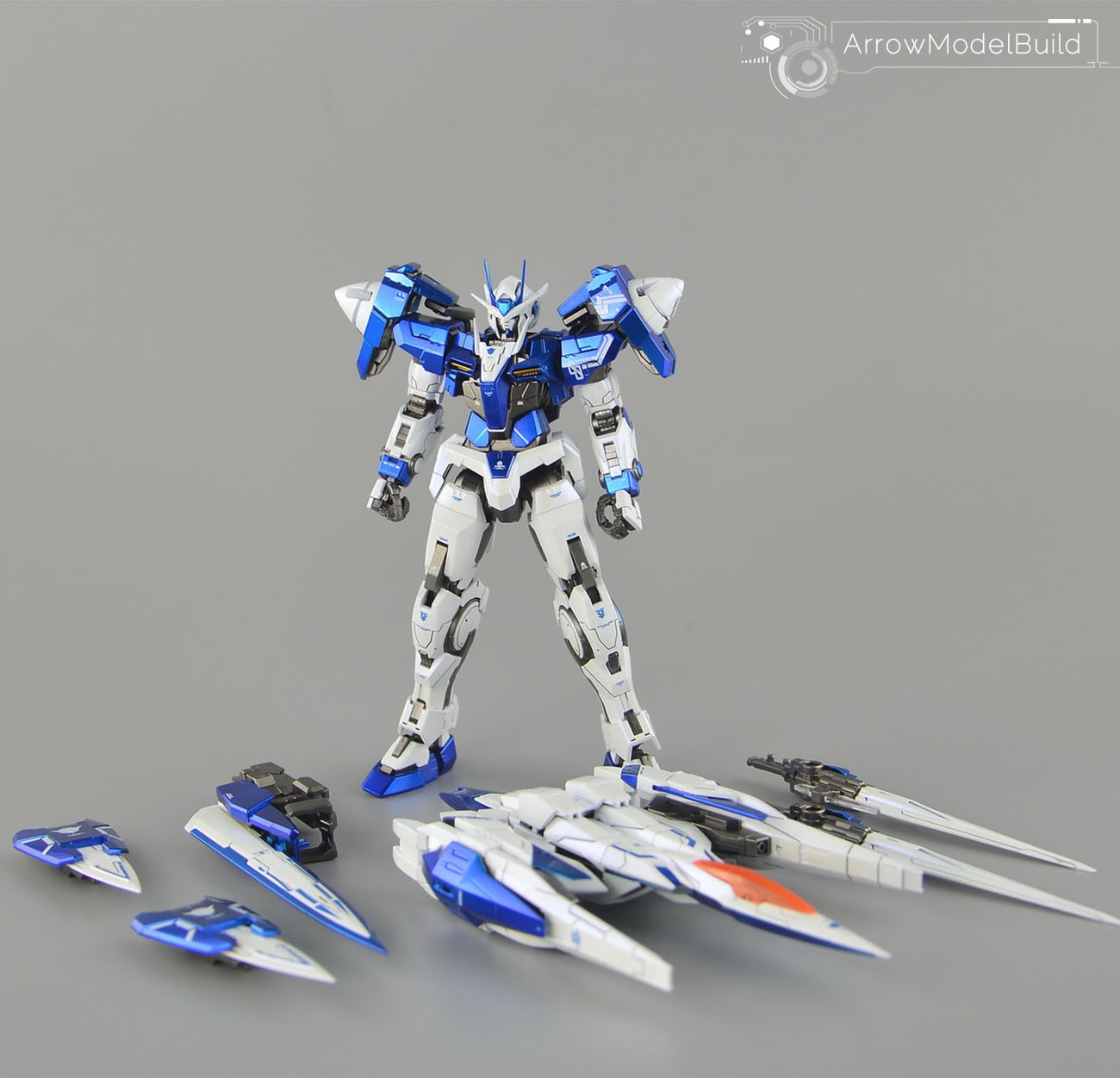 Picture of AeroModelBuild Gundam 00 Raiser Customize (Blue) Built & Painted MG 1/100 Model Kit