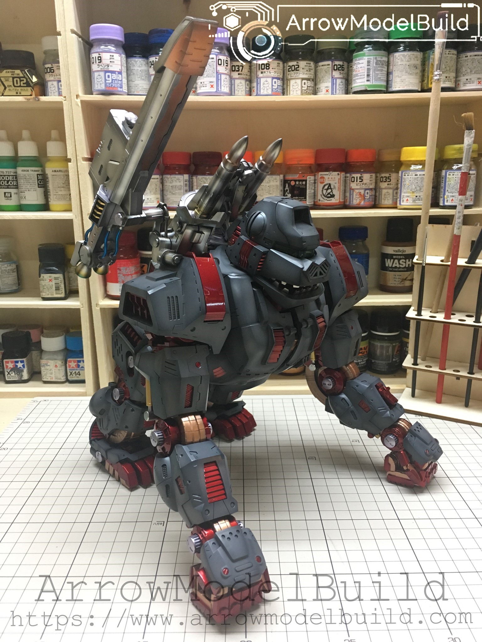 Picture of AeroModelBuild Zoids Iron Kong PK (Custom Black) Built & Painted Model Kit