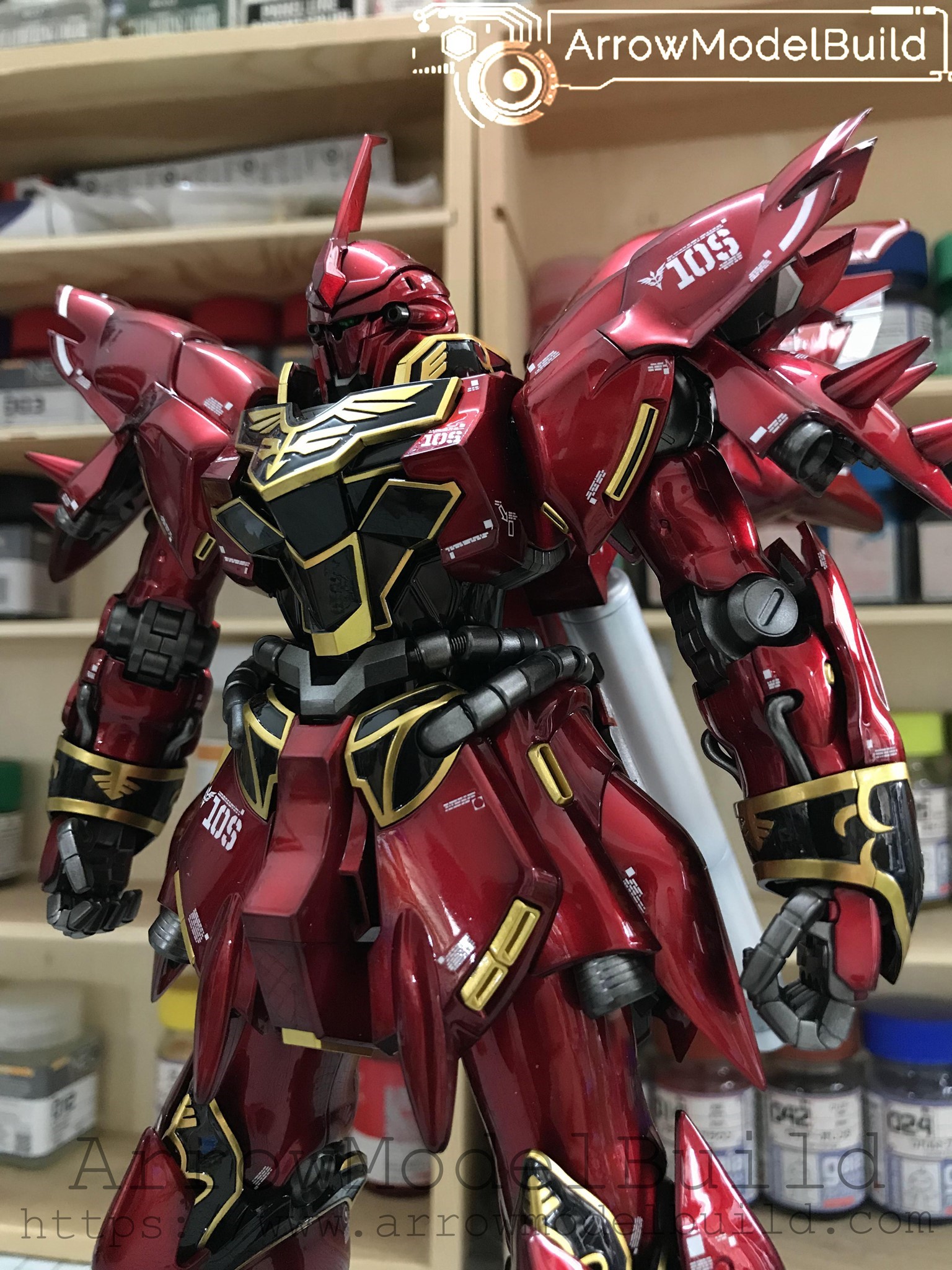 Picture of AeroModelBuild Sinanju (Shaping) Gundam Built & Painted MG 1/100 Model Kit