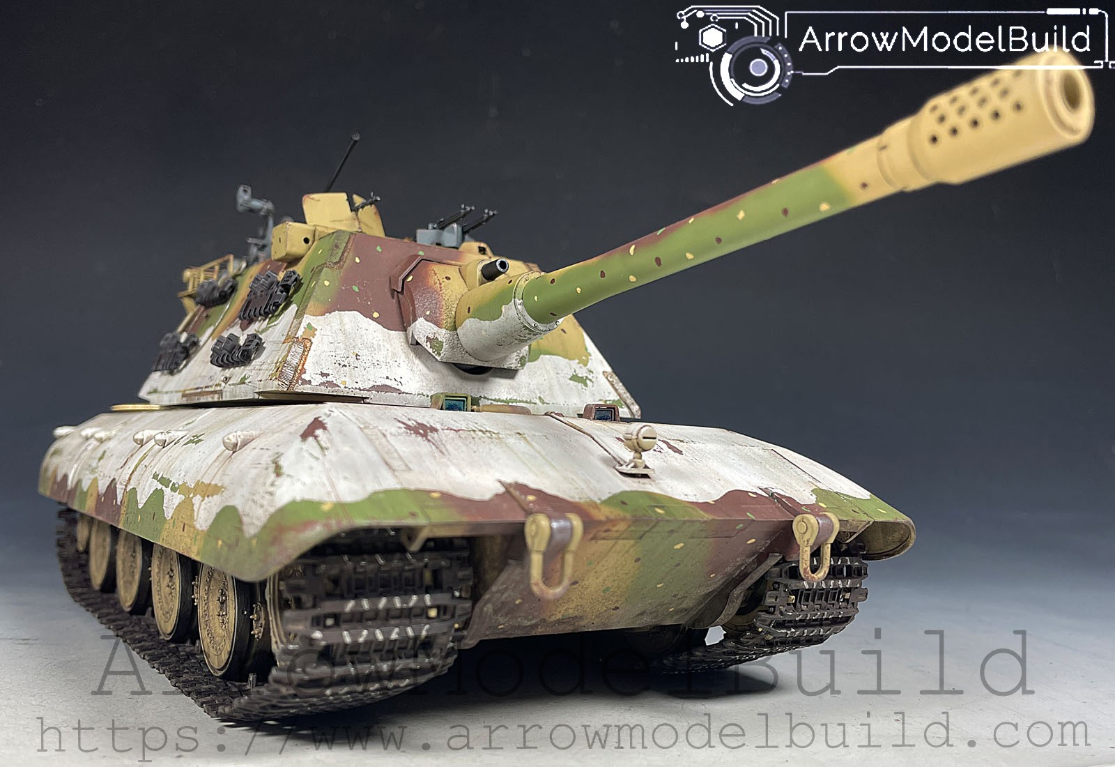 Picture of AeroModelBuild Panzerkampfwagen E-100 Heavy Tank Built & Painted 1/35 Model Kit