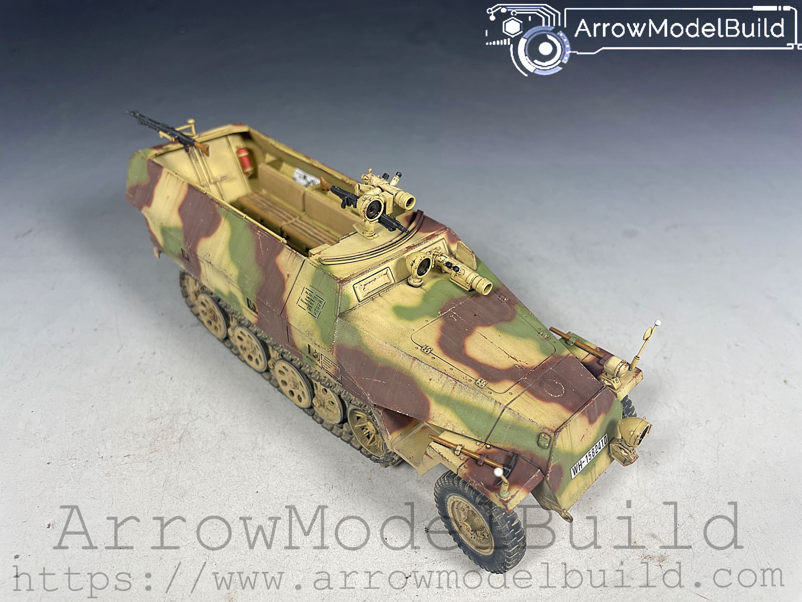 Picture of AeroModelBuild Sd.Kfz. 251 Armored Vehicle with Night Vision Built & Painted 1/35 Model Kit