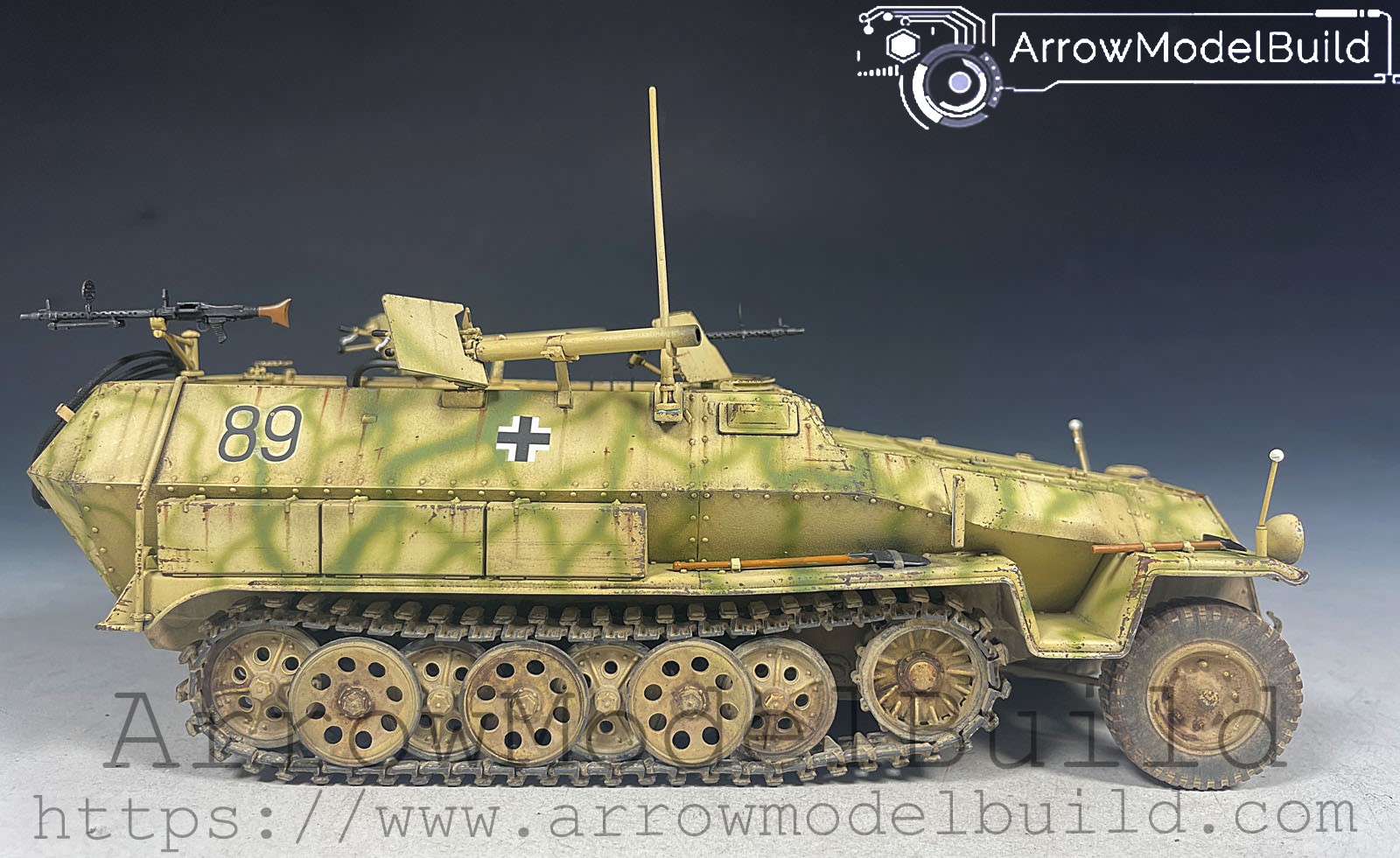 Picture of AeroModelBuild Sd.Kfz. 251 Armored Vehicle Flammpanzerwagen Built & Painted 1/35 Model Kit