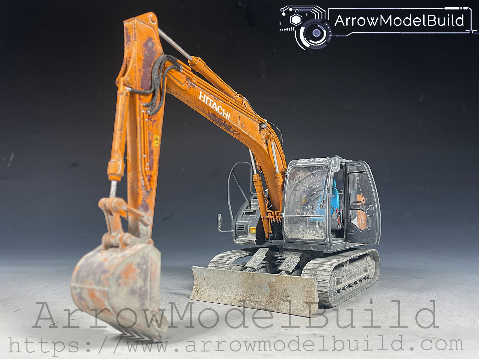 Picture of AeroModelBuild Hitachi Excavator Built & Painted 1/35 Model Kit