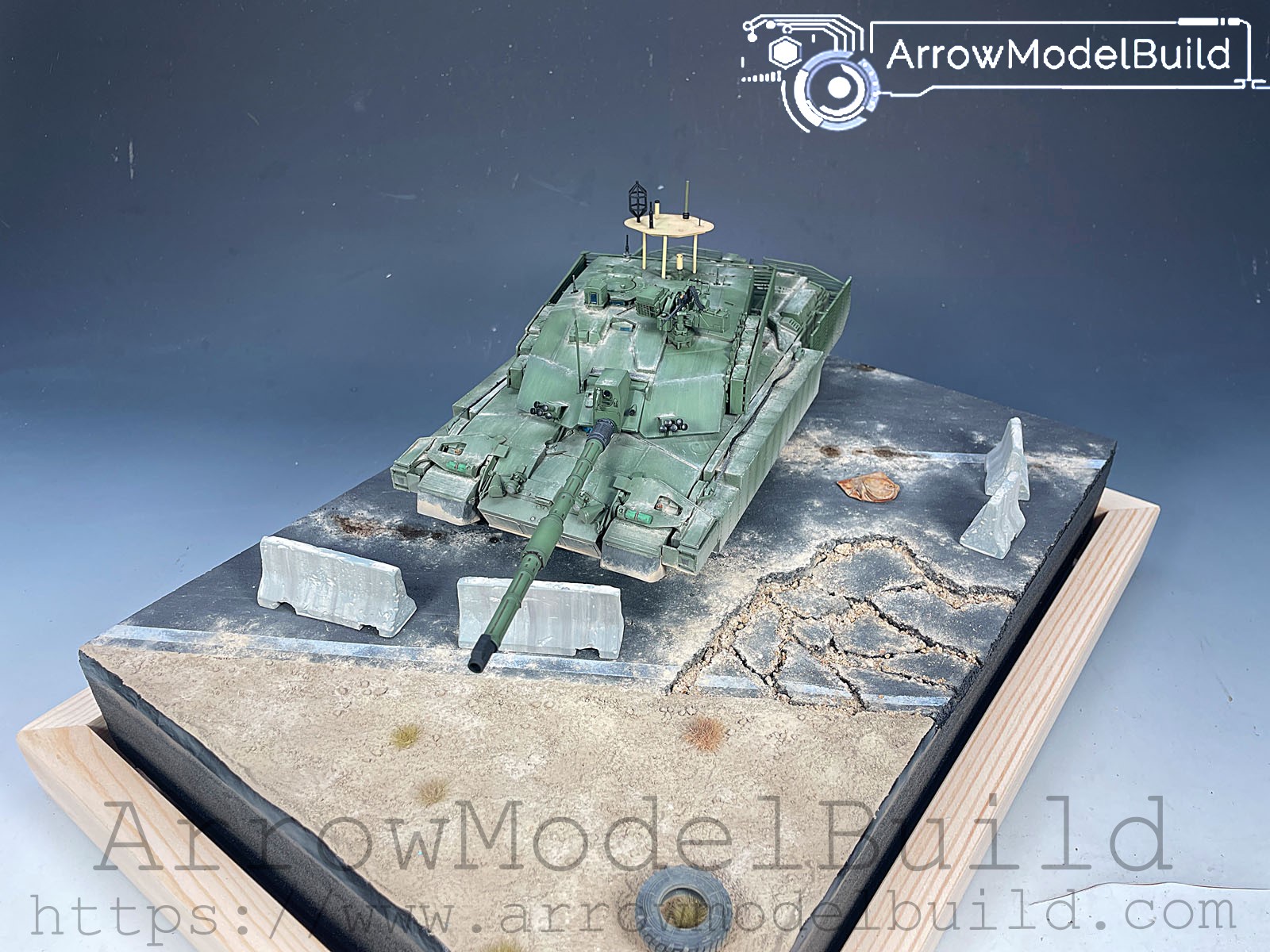 Picture of AeroModelBuild Challenger 2 Tank Scene Built & Painted 1/35 Model Kit