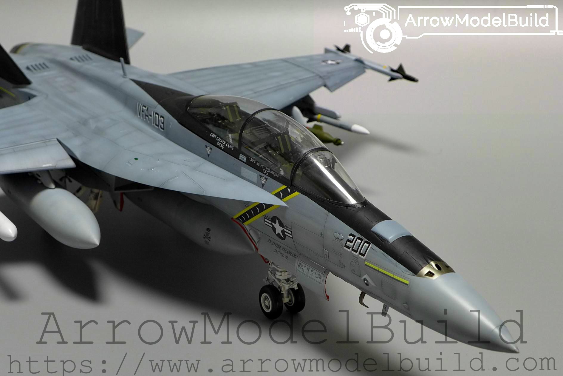 Picture of AeroModelBuild F/A-18F Super Hornet Fighter Built & Painted 1/32 Model Kit