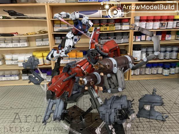 Picture of AeroModelBuild Psycho Zaku and Full Armor Gundam (Thunderbolt Ver.) Final Battle Built & Painted MG 1/100 Model Kit