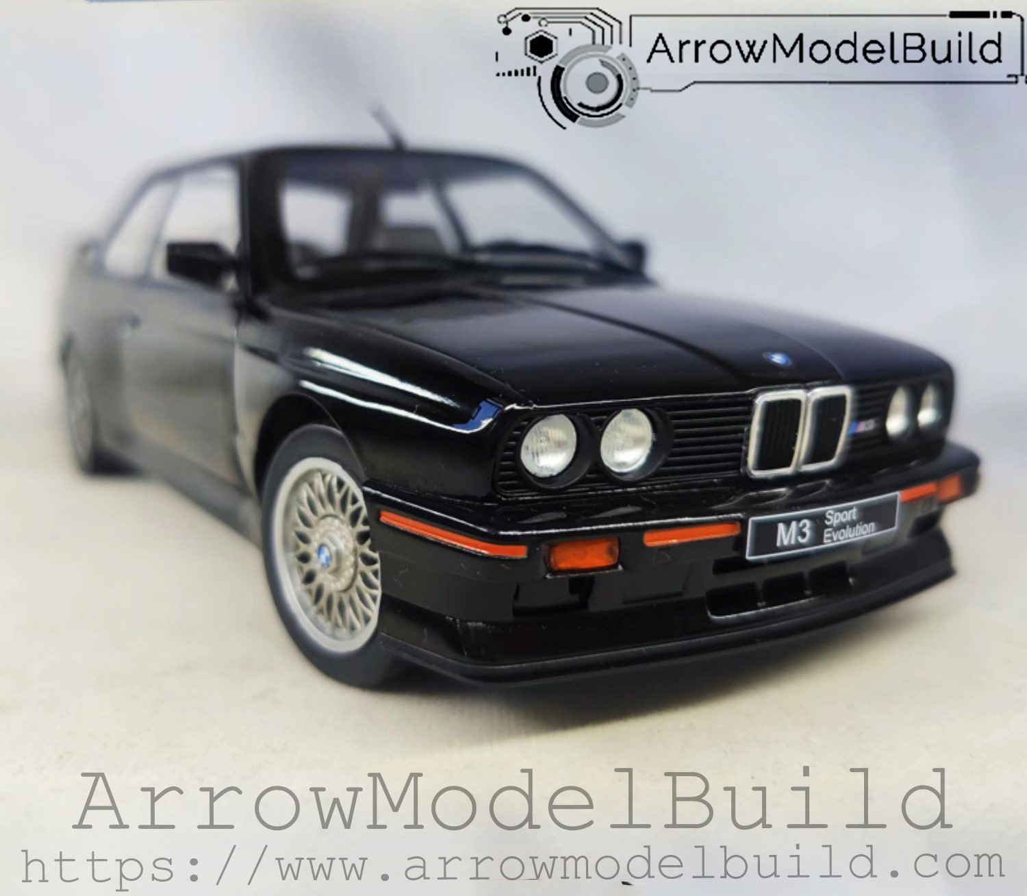 Picture of AeroModelBuild BMW M3 E30 (Evo Black) Built & Painted 1/18 Model Kit