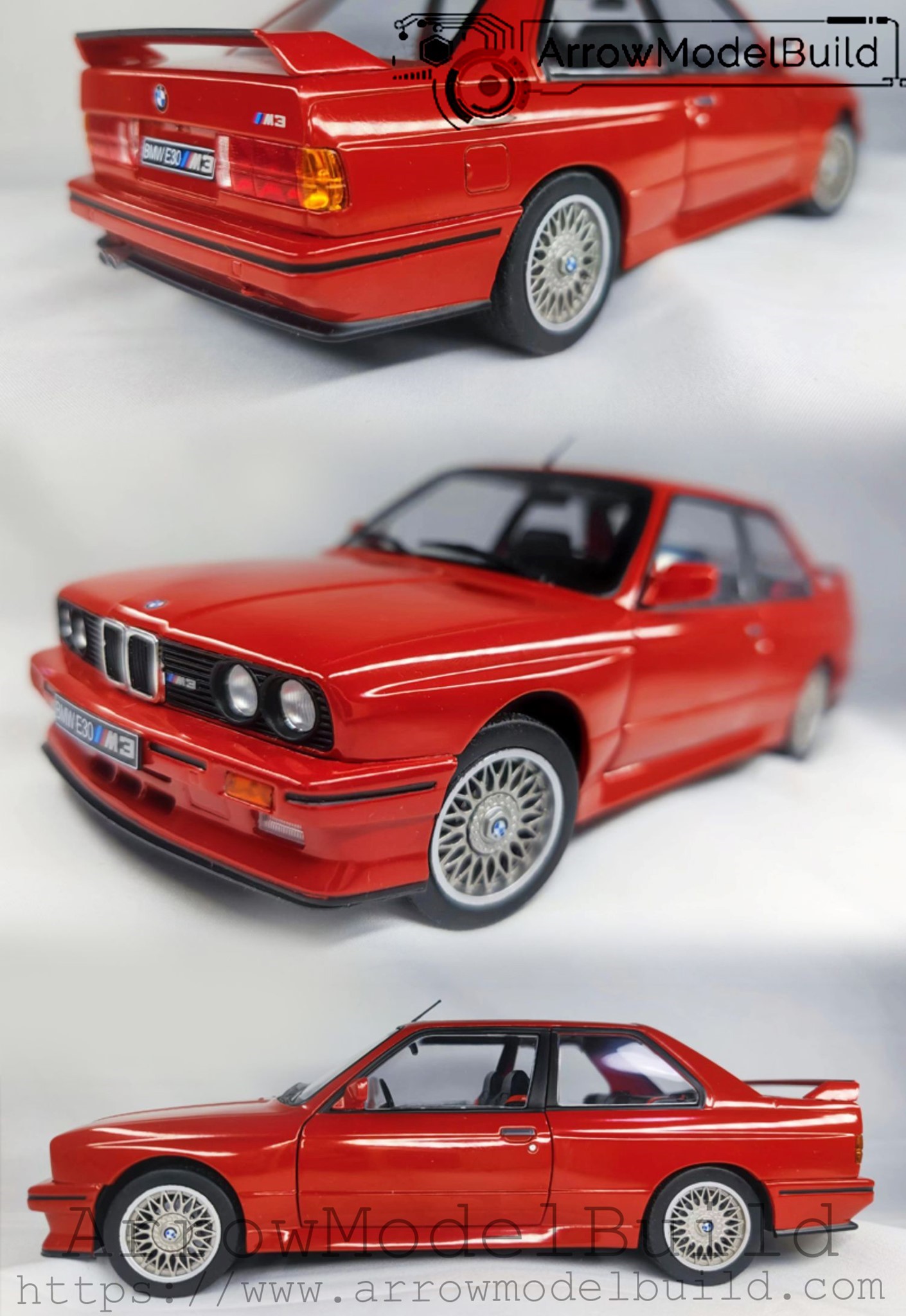 Picture of AeroModelBuild BMW M3 E30 (Evo Red) Built & Painted 1/18 Model Kit