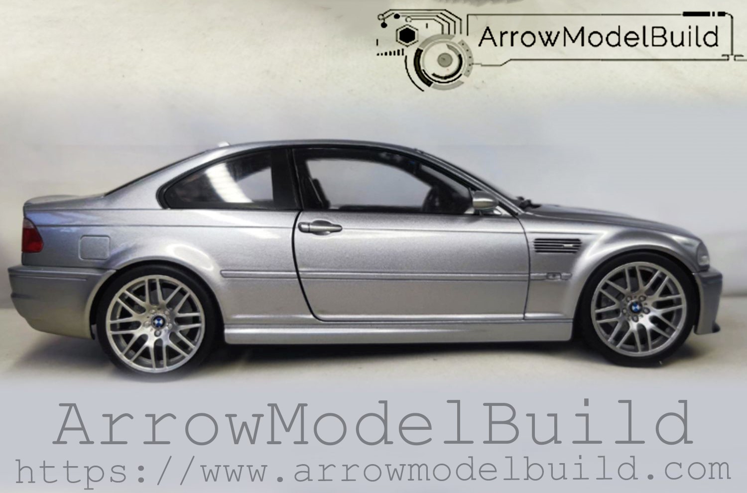 Picture of AeroModelBuild BMW M3 E46 (Titanium Silver) Built & Painted 1/18 Model Kit