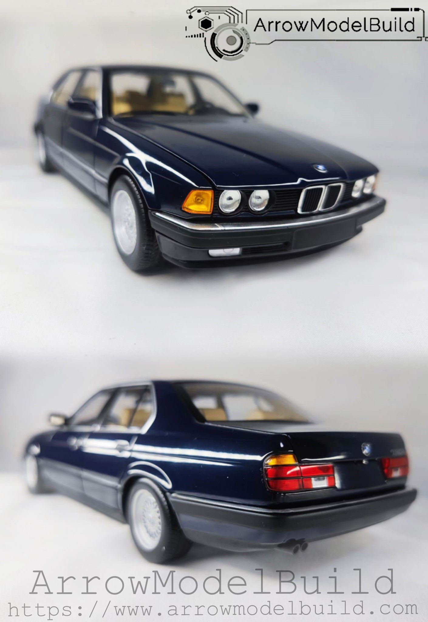 Picture of AeroModelBuild BMW 730i (Dark Blue) Built & Painted 1/18 Model Kit