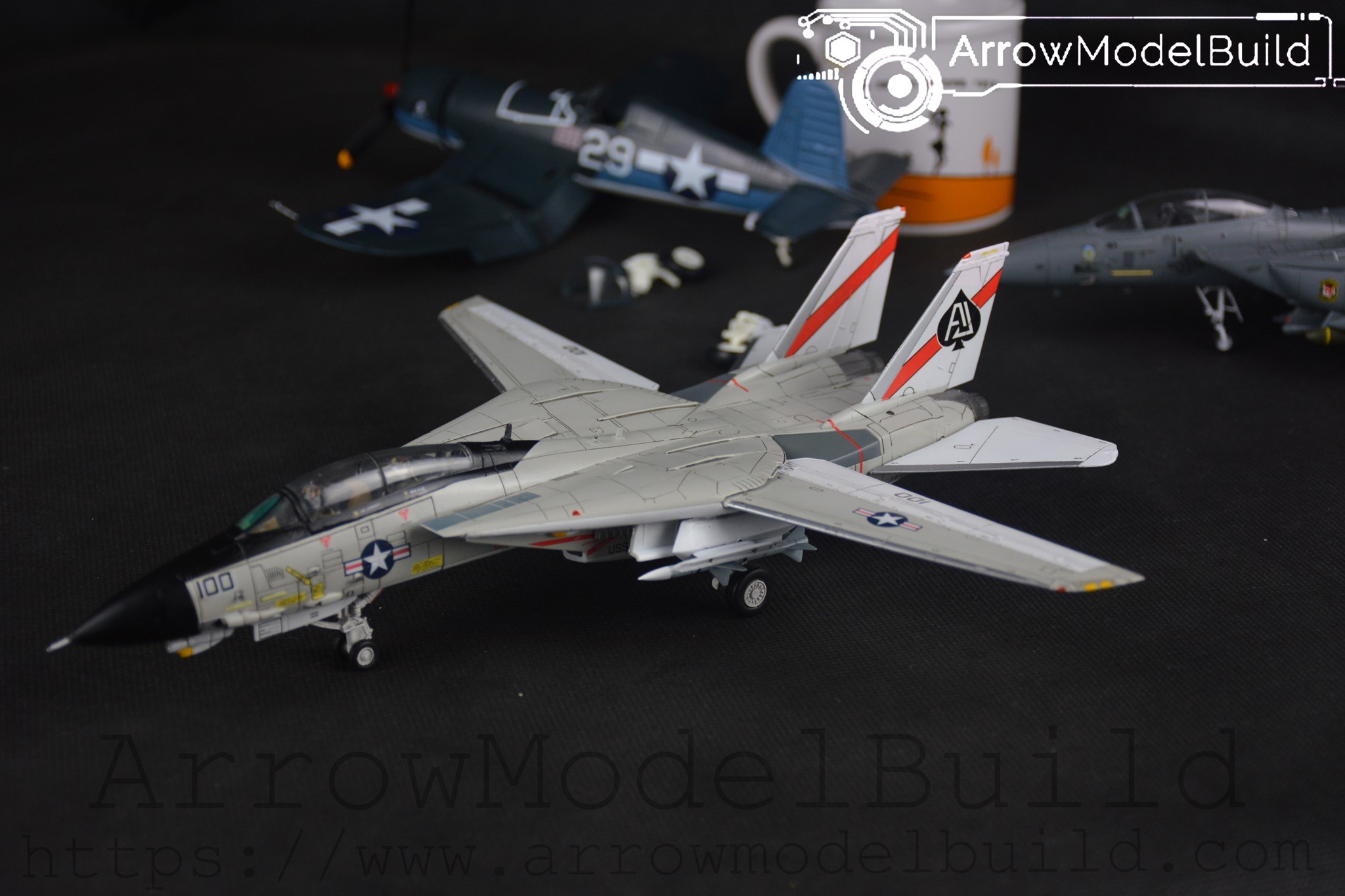 Picture of AeroModelBuild F-14 Black Aces Built & Painted 1/72 Model Kit