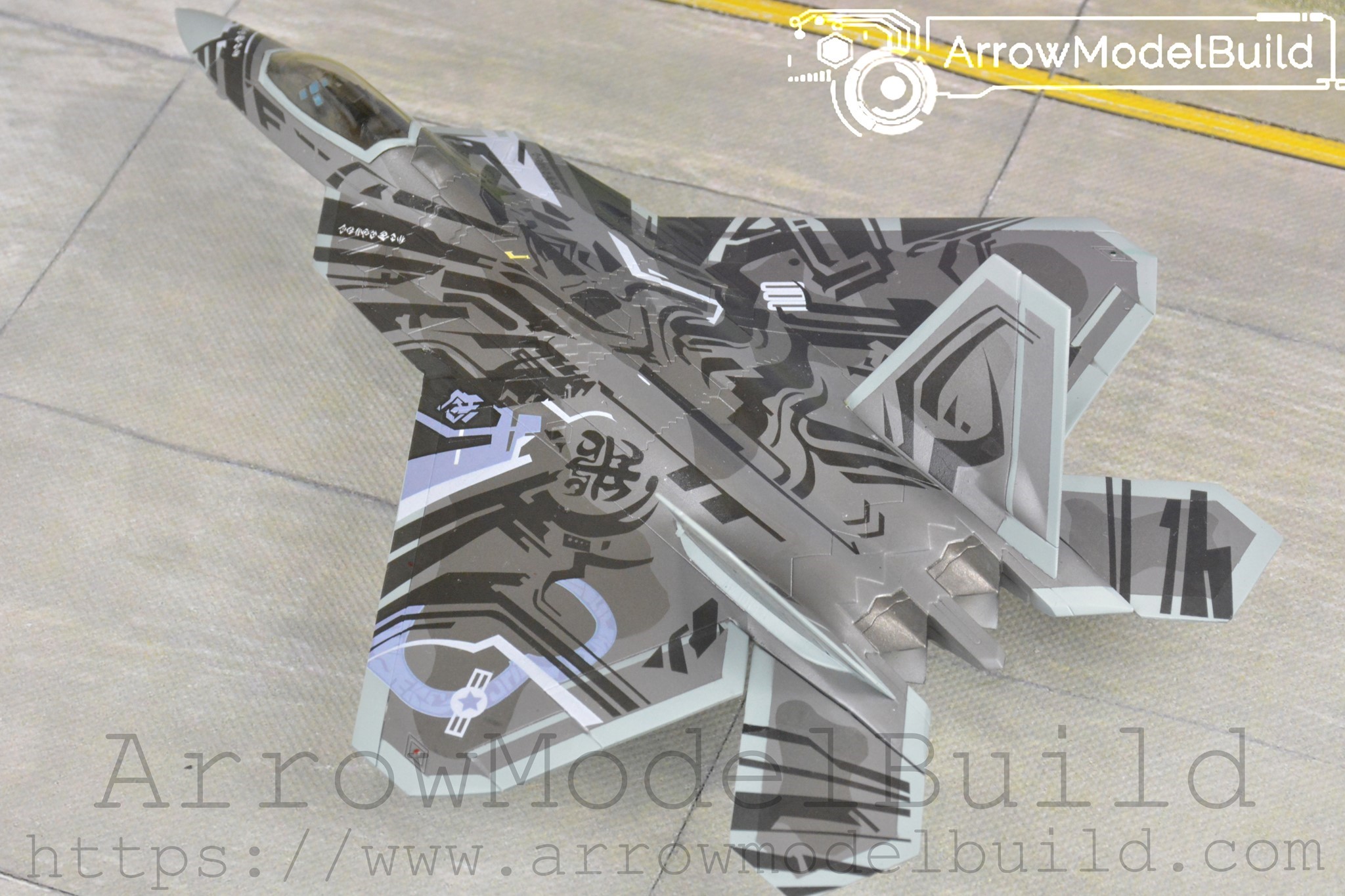 Picture of AeroModelBuild F22 Raptor Fighter (Starscream) Built & Painted 1/72 Model Kit