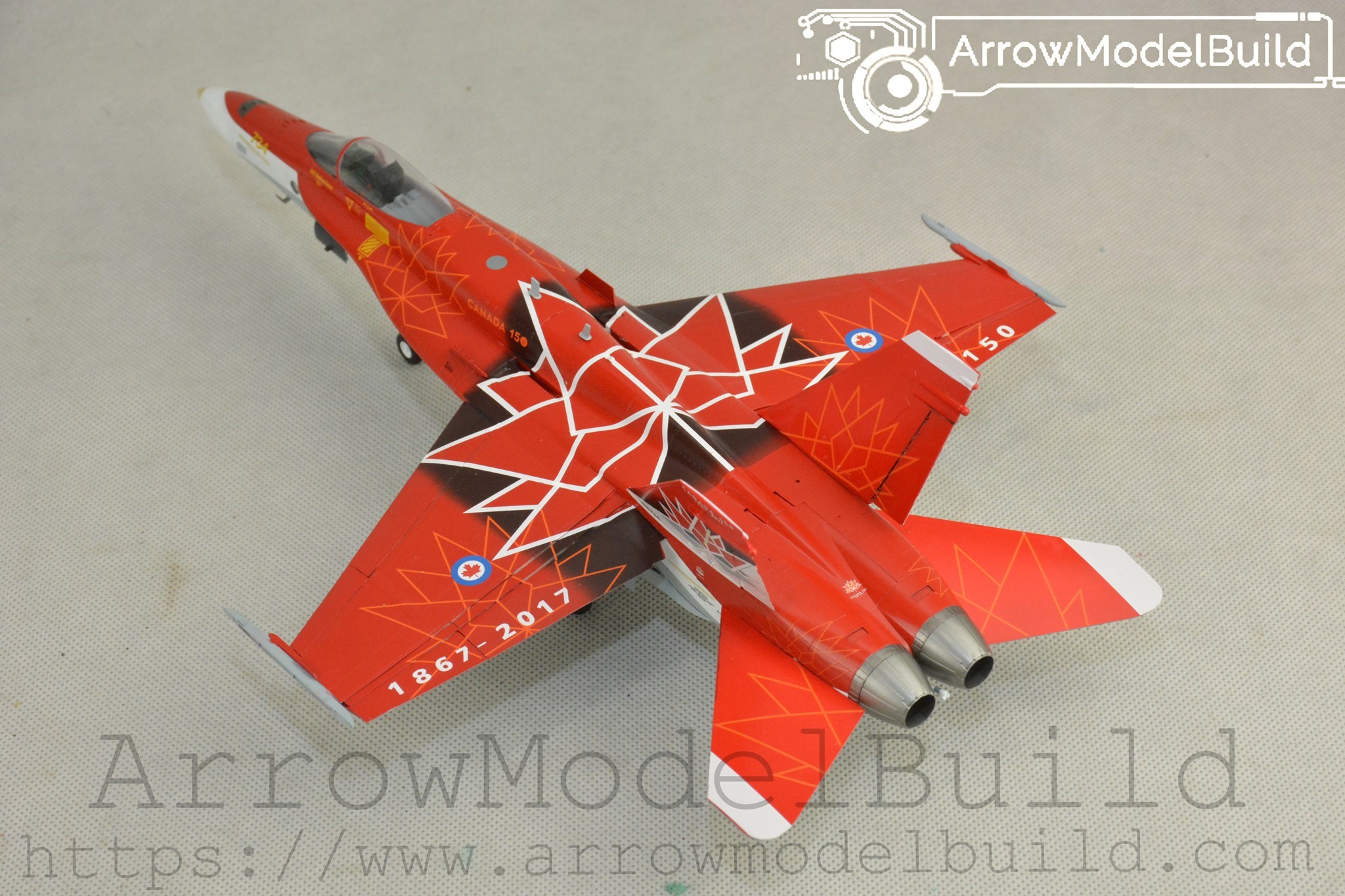 Picture of AeroModelBuild CF-18 Hornet Royal Canadian Air Force Fighter Built & Painted 1/72 Model Kit