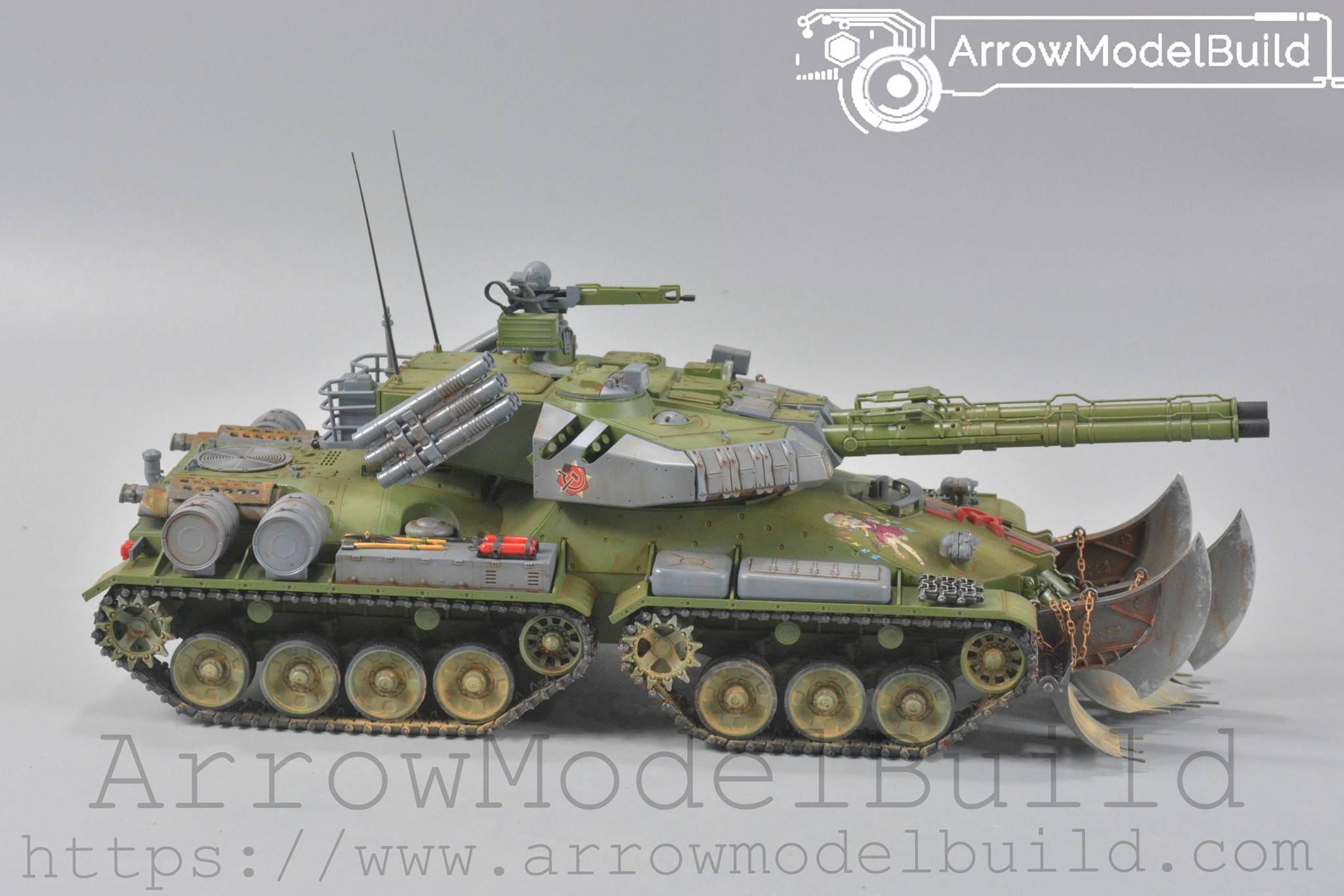 Picture of AeroModelBuild Super Heavy Tank Apocalypse (Red Alert 2) Built & Painted 1/35 Model Kit