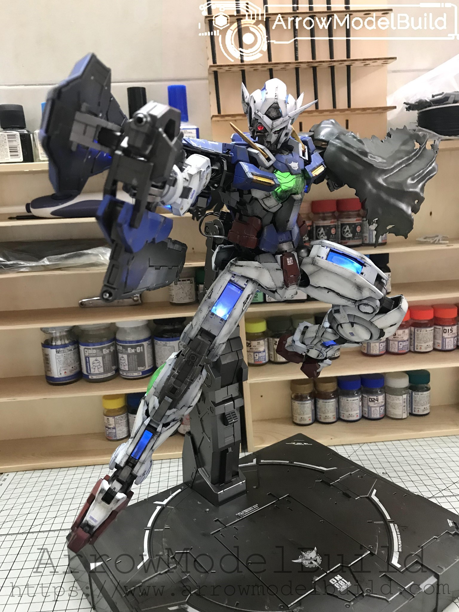 Picture of AeroModelBuild Gundam Exia (Damaged Version) Built & Painted PG 1/60 Model Kit