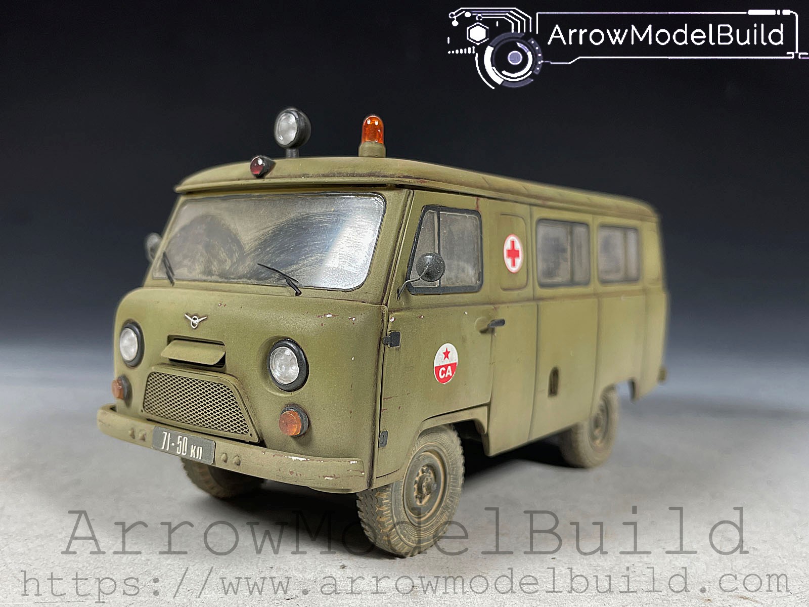 Picture of AeroModelBuild UAZ 452 Ambulance Built & Painted 1/35 Model Kit