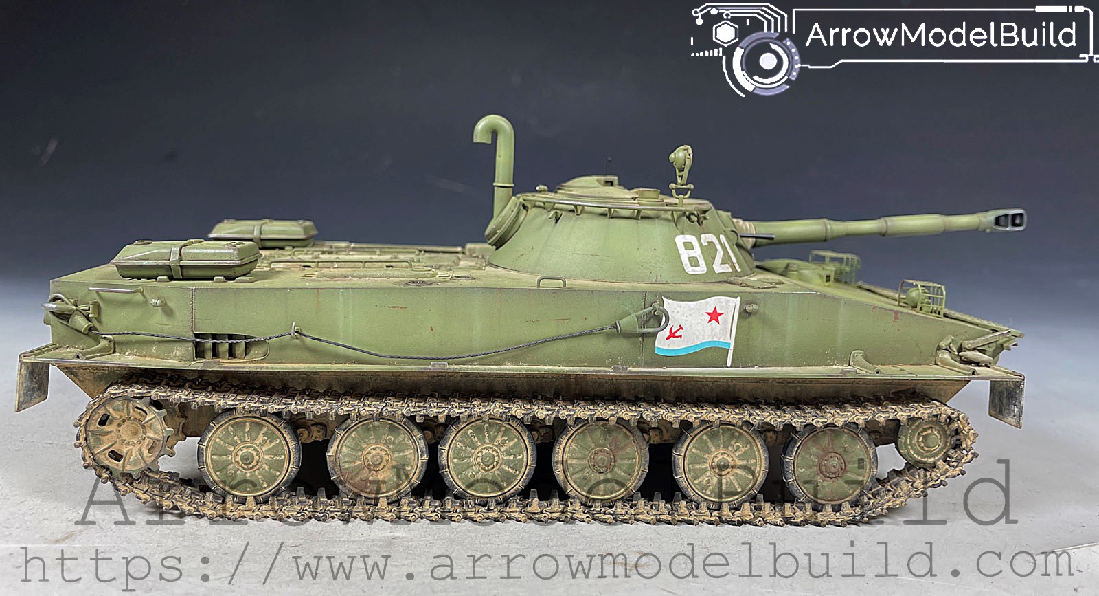 Picture of AeroModelBuild PT-76B Amphibious Tank Built & Painted 1/35 Model Kit