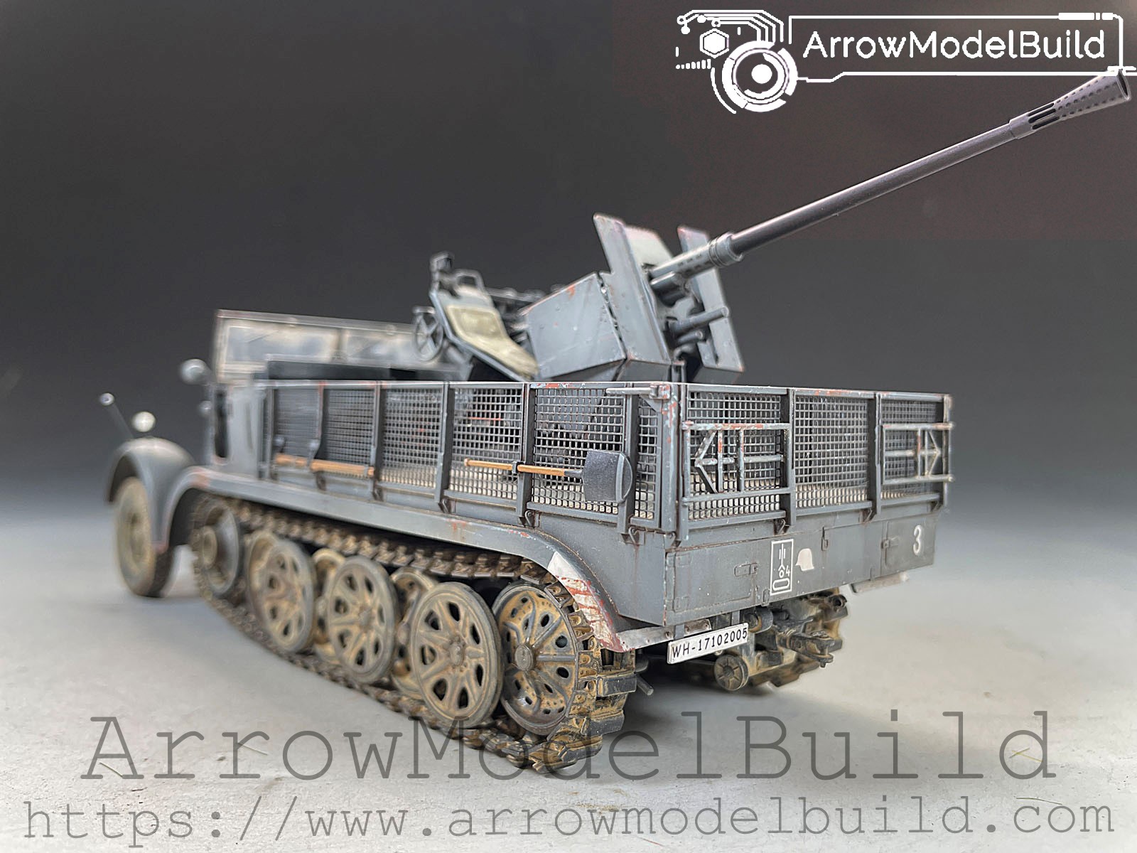 Picture of AeroModelBuild Flak36 Anti-Aircrfta Gun Built & Painted 1/35 Model Kit